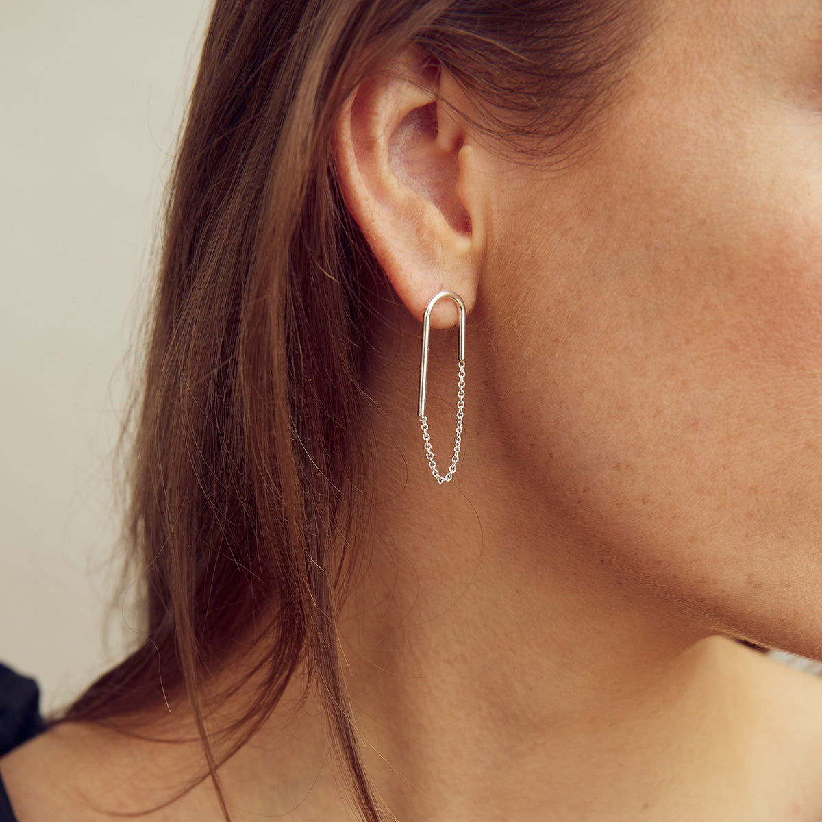 Juno Chain Earrings - Silver Plated