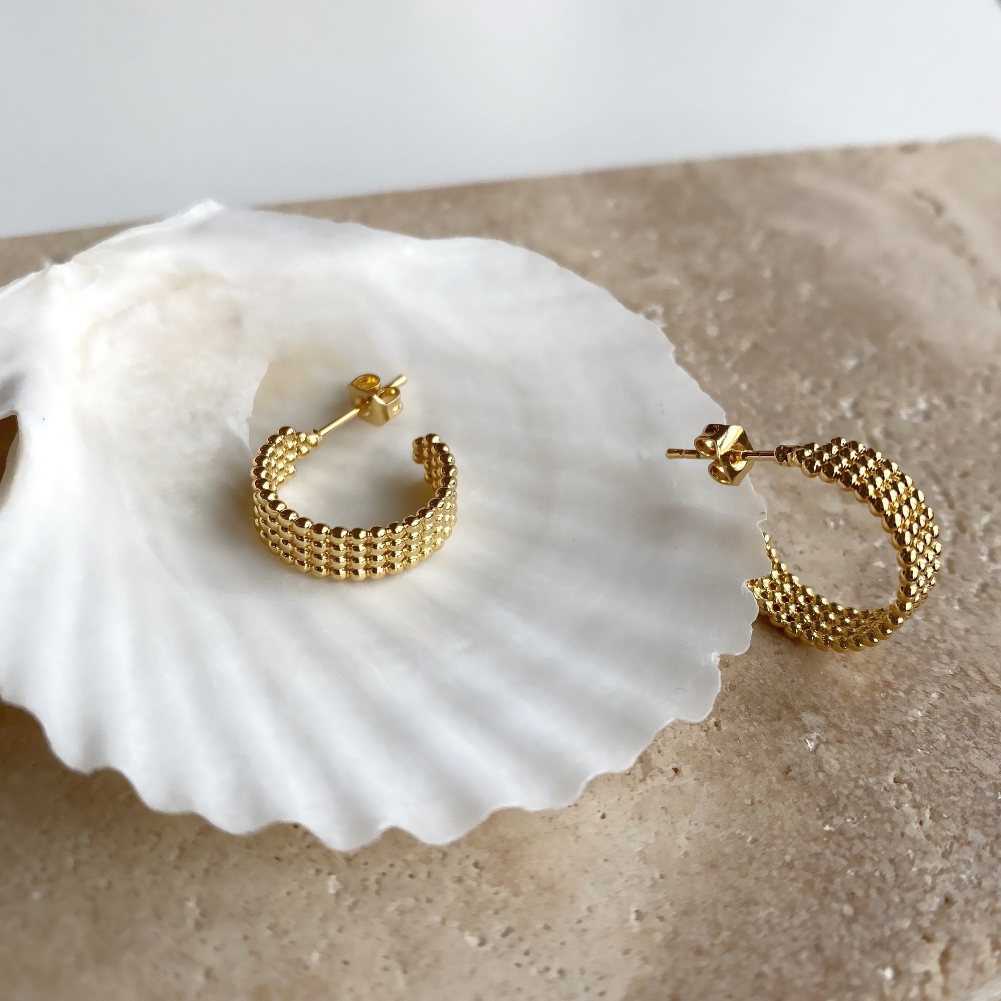 Eden Earrings - 18 carat gold plated