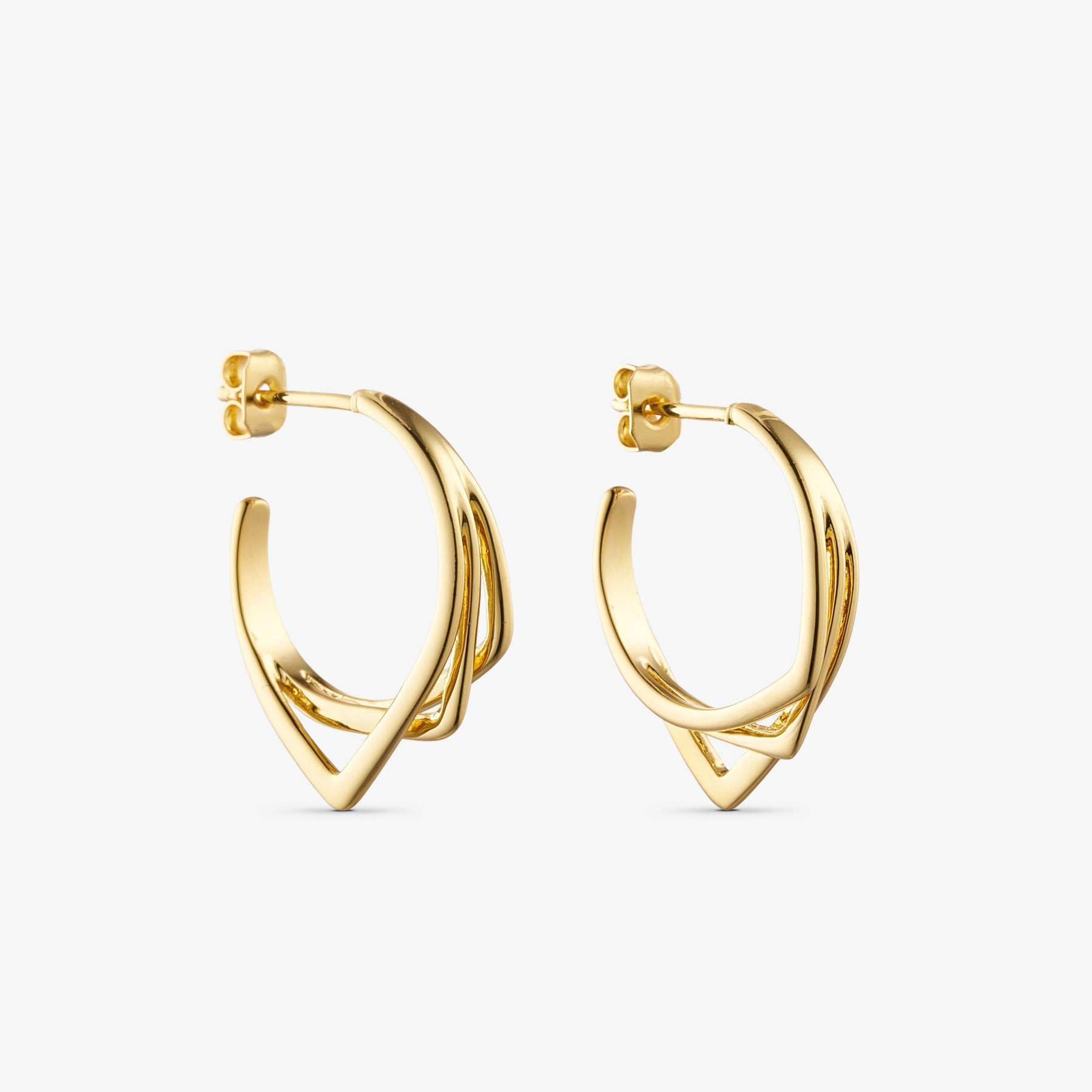 Gry Earrings - 18 carat gold plated