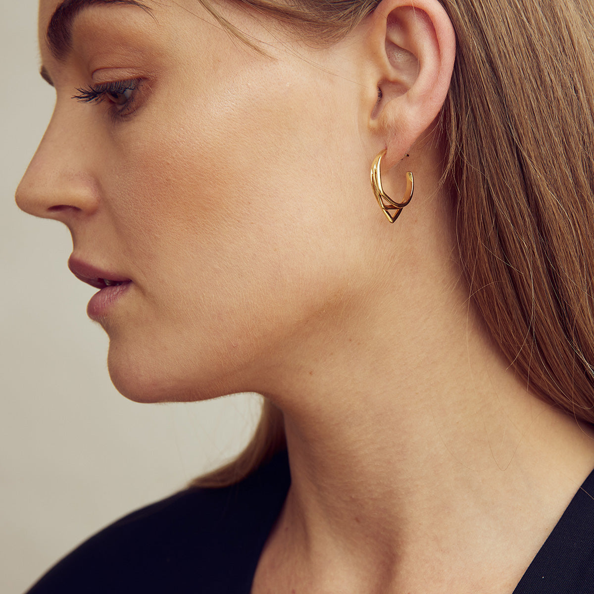 Gry Earrings - 18 carat gold plated