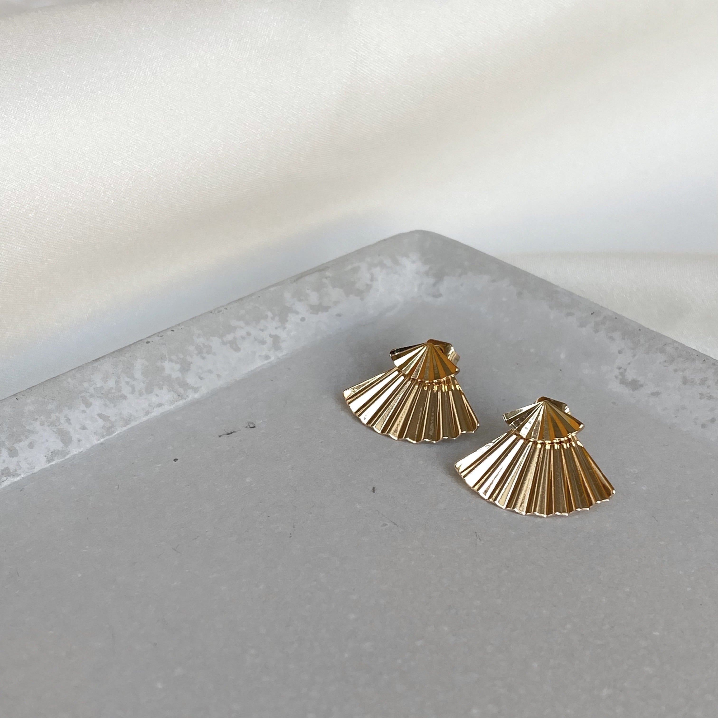 Luna Double Earrings - 18 carat gold plated