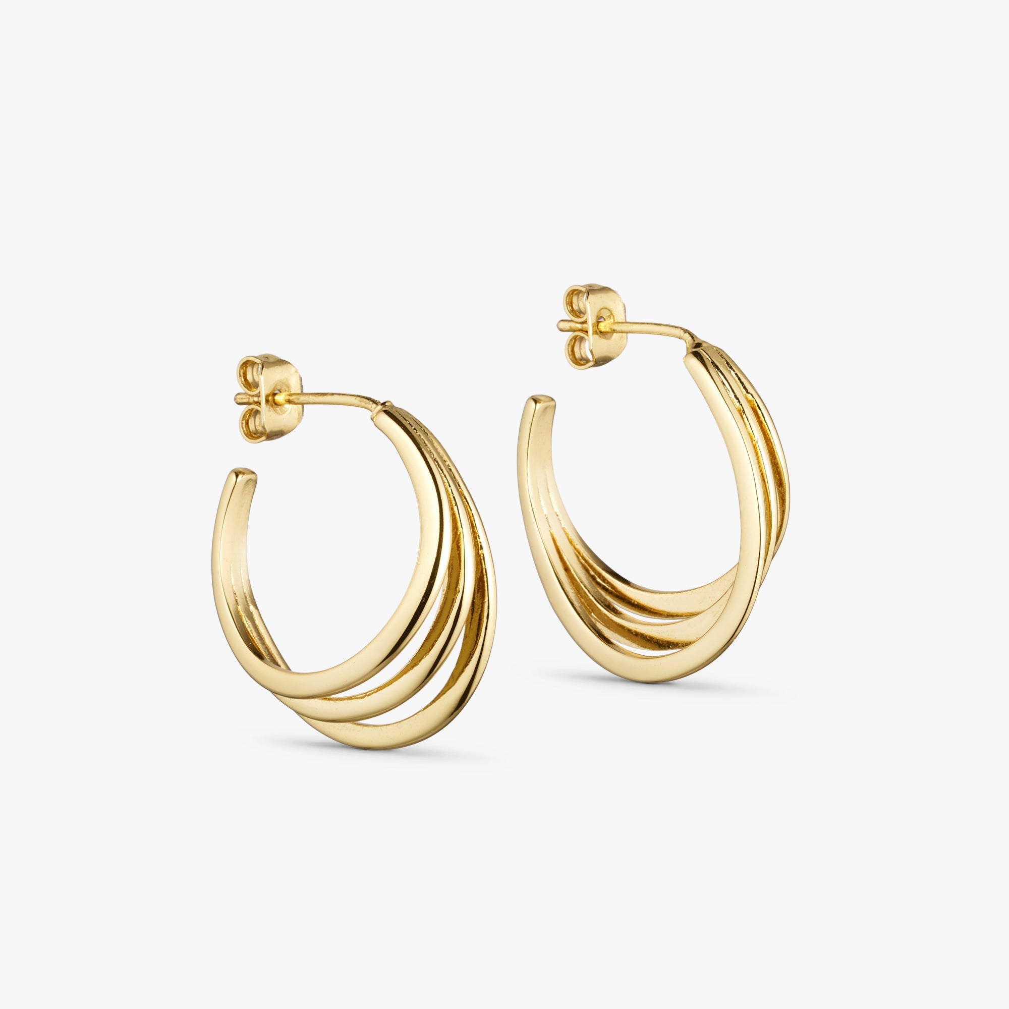 Iris Earrings - 18 carat gold plated