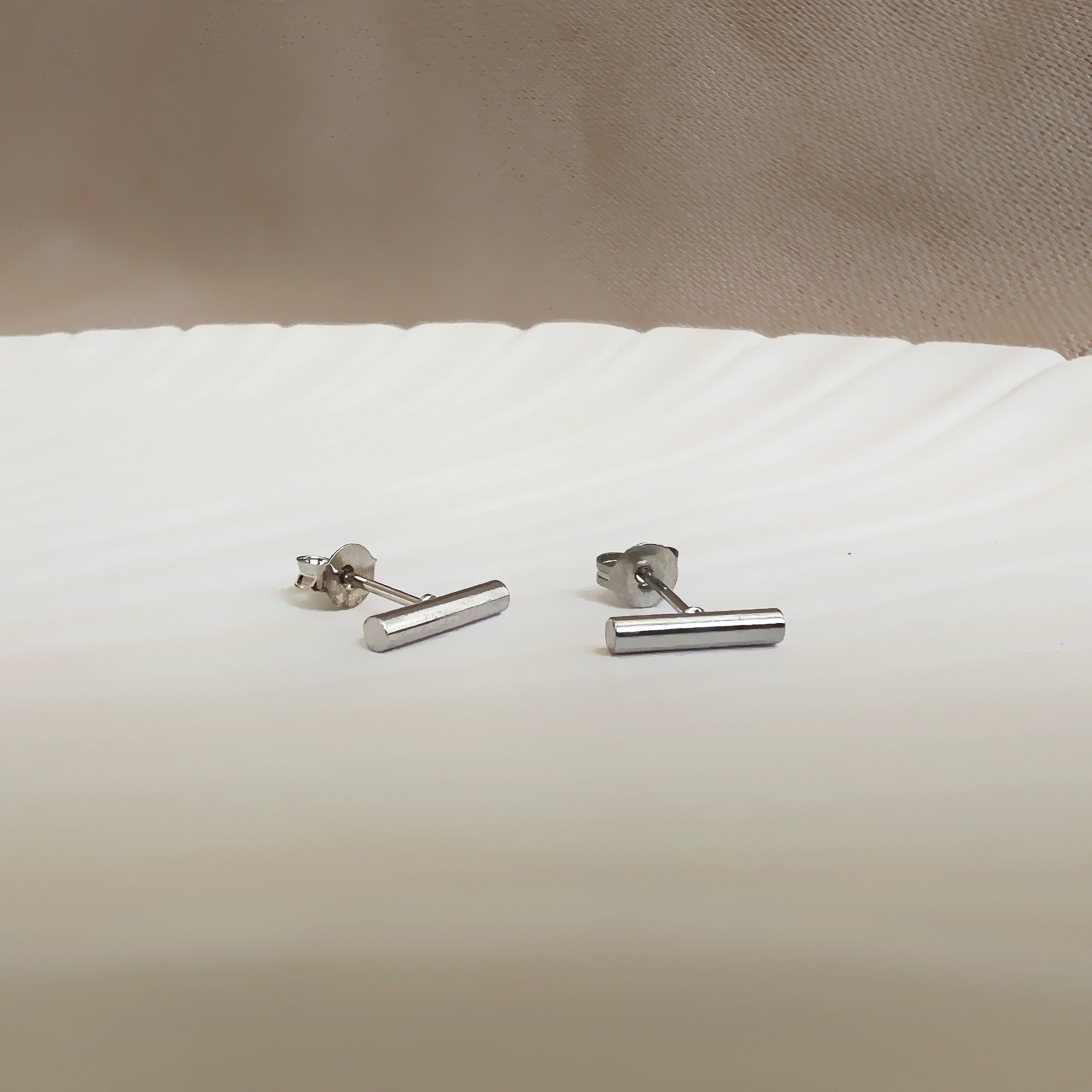 Fiona Stud Earrings - Silver Plated