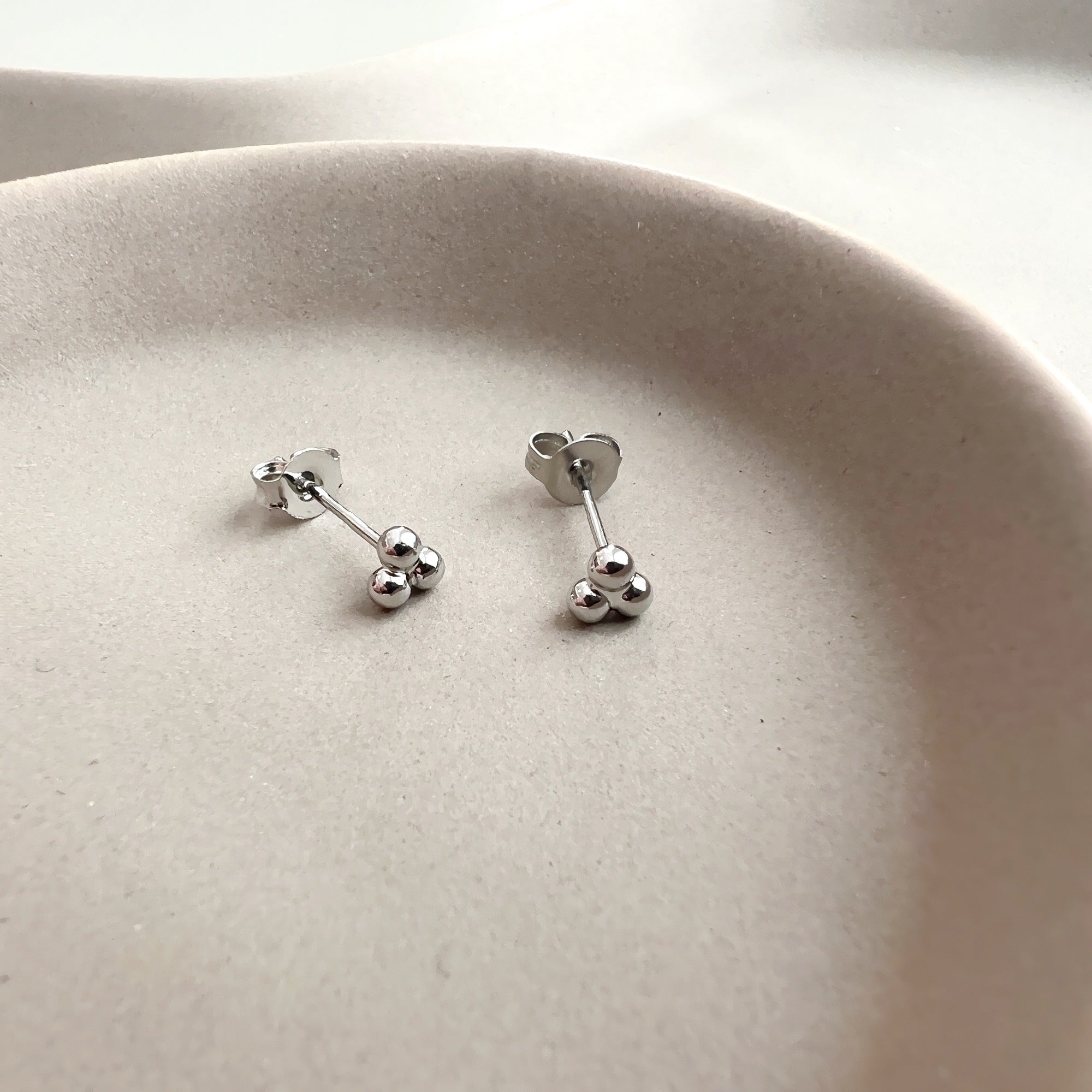 London Stud Earrings - Silver Plated