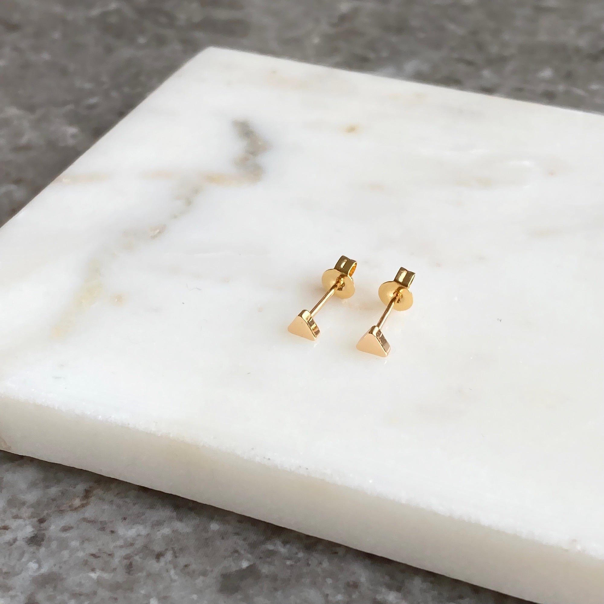 Pil Studs - 18 carat gold plated