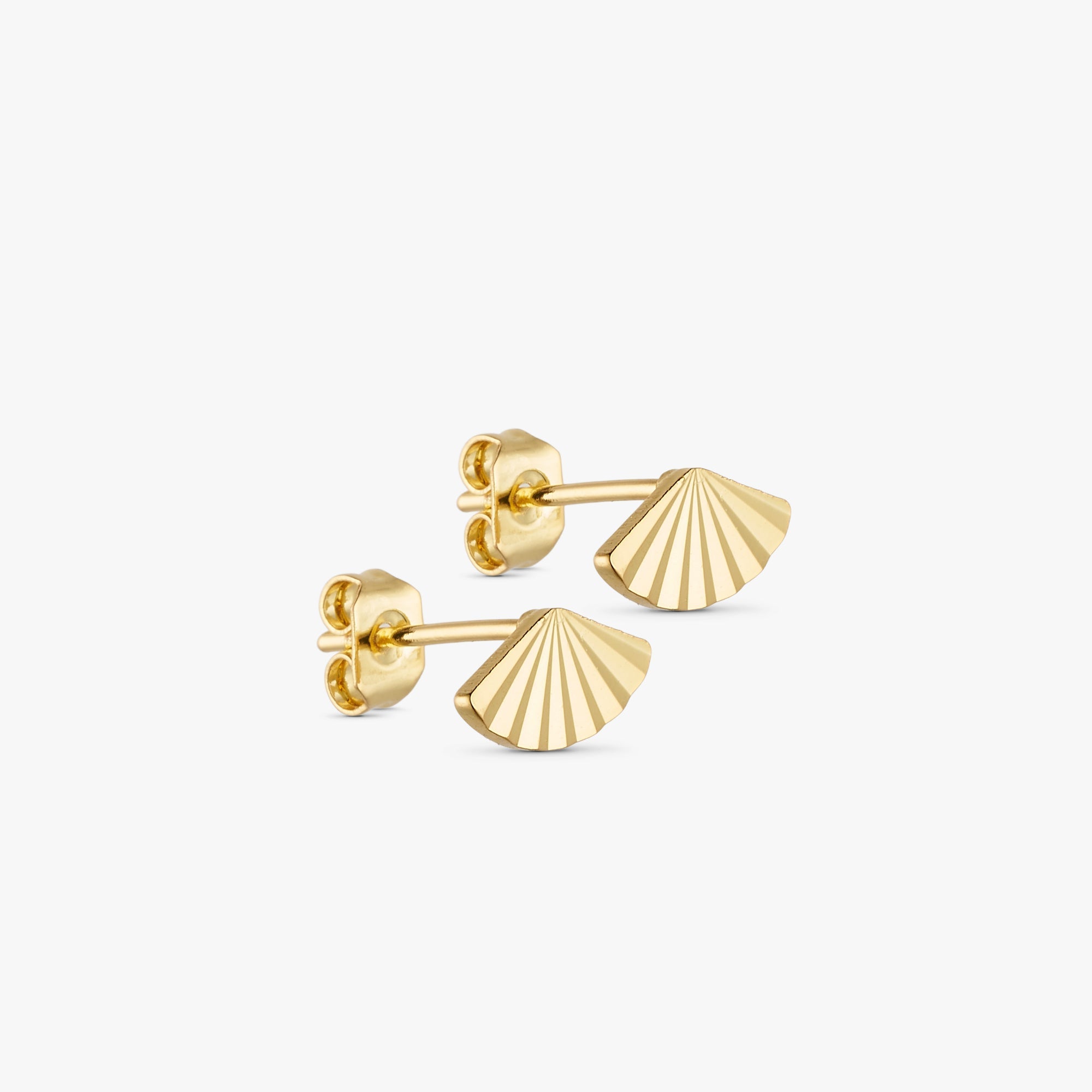 Luna Stud Earrings - 18 carat gold plated