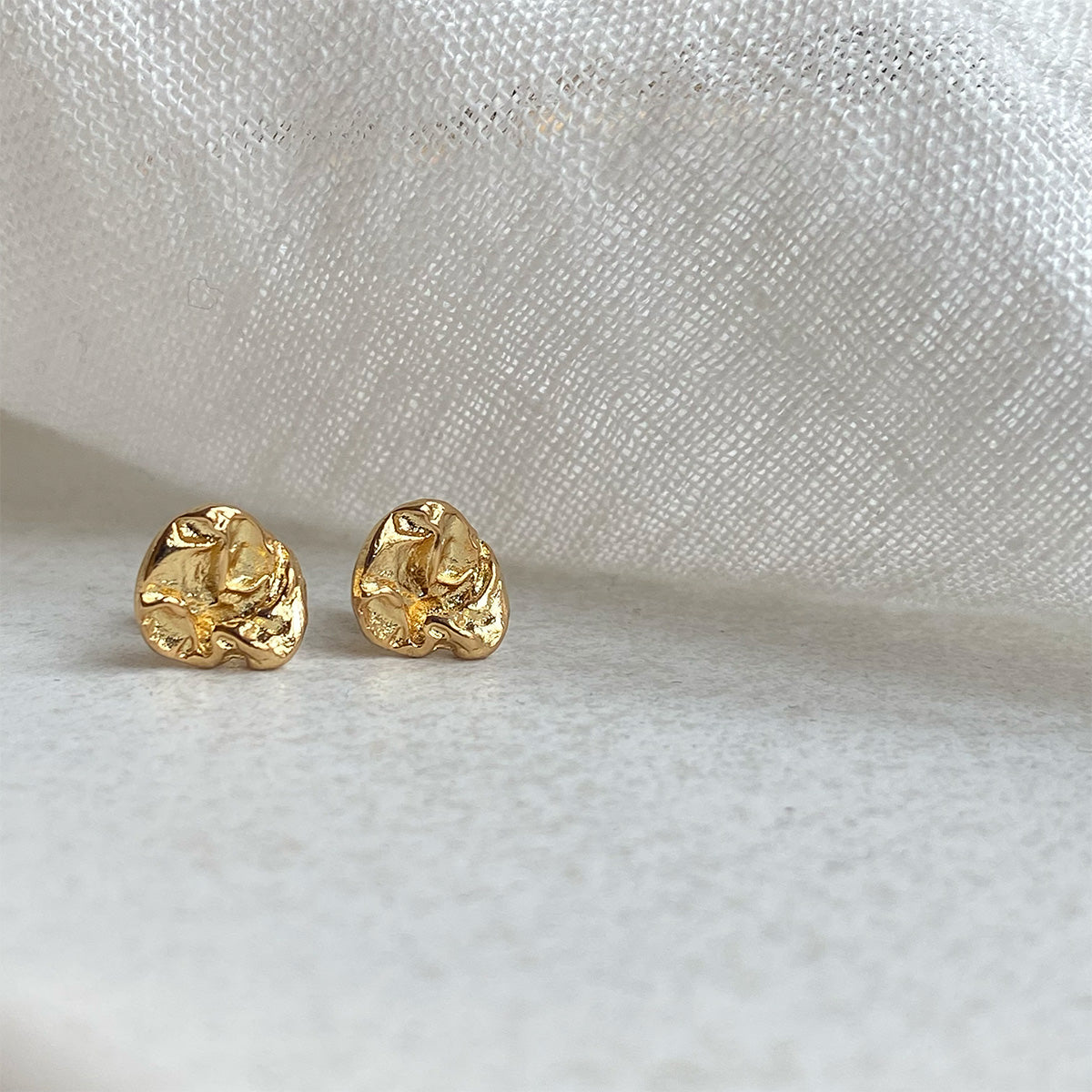 Noelle Stud Earrings - 18 carat gold plated