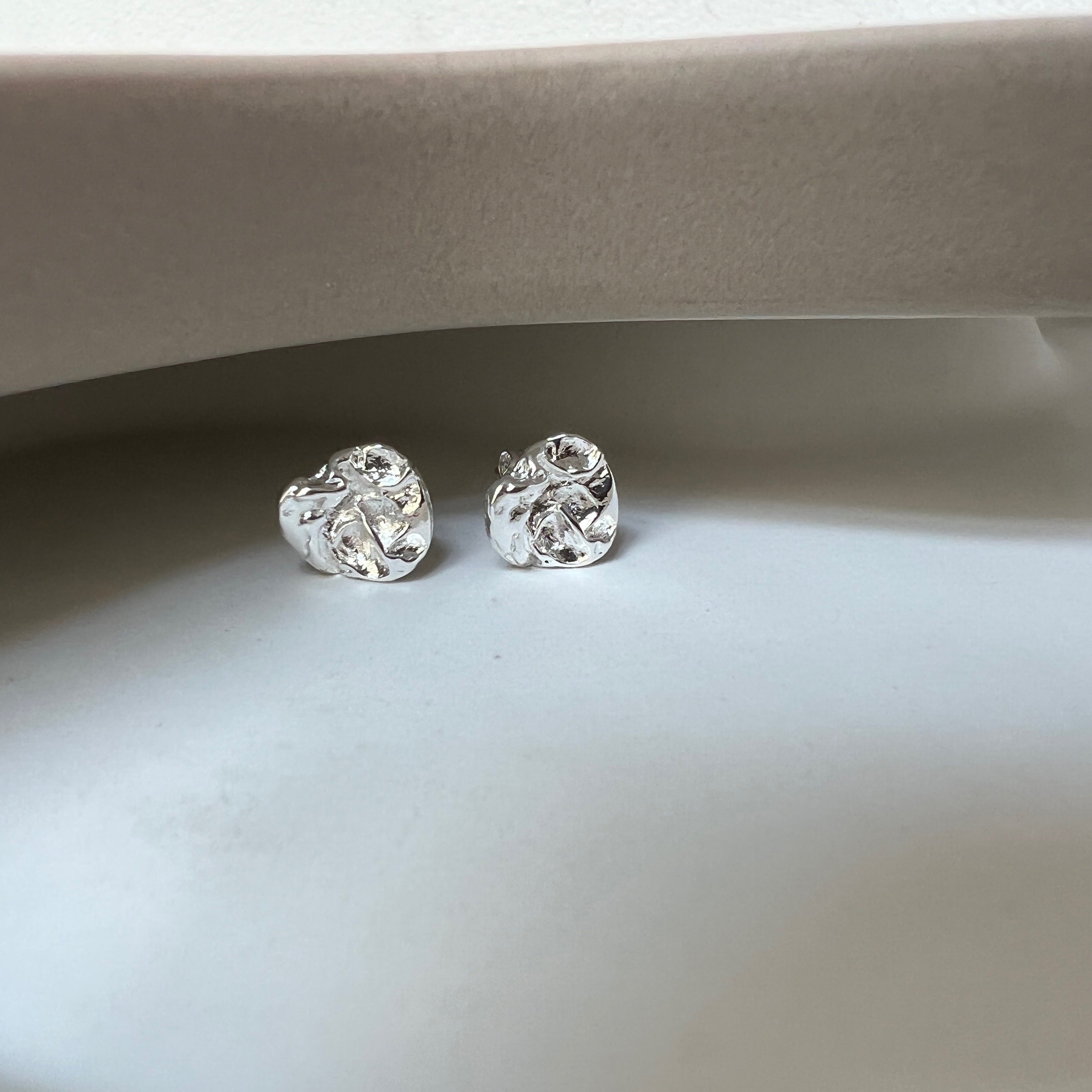 Noelle Stud Earrings - Silver Plated