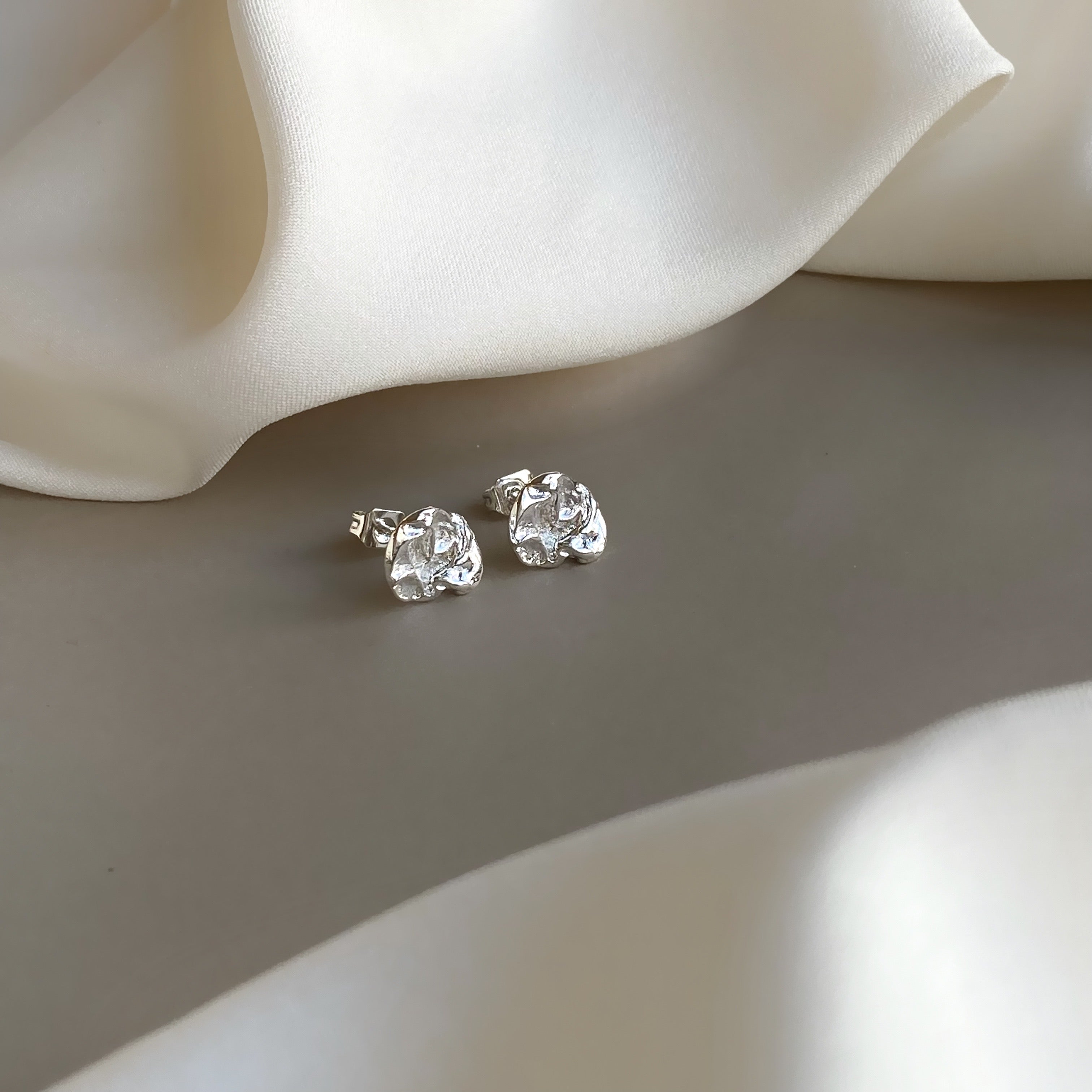 Noelle Stud Earrings - Silver Plated