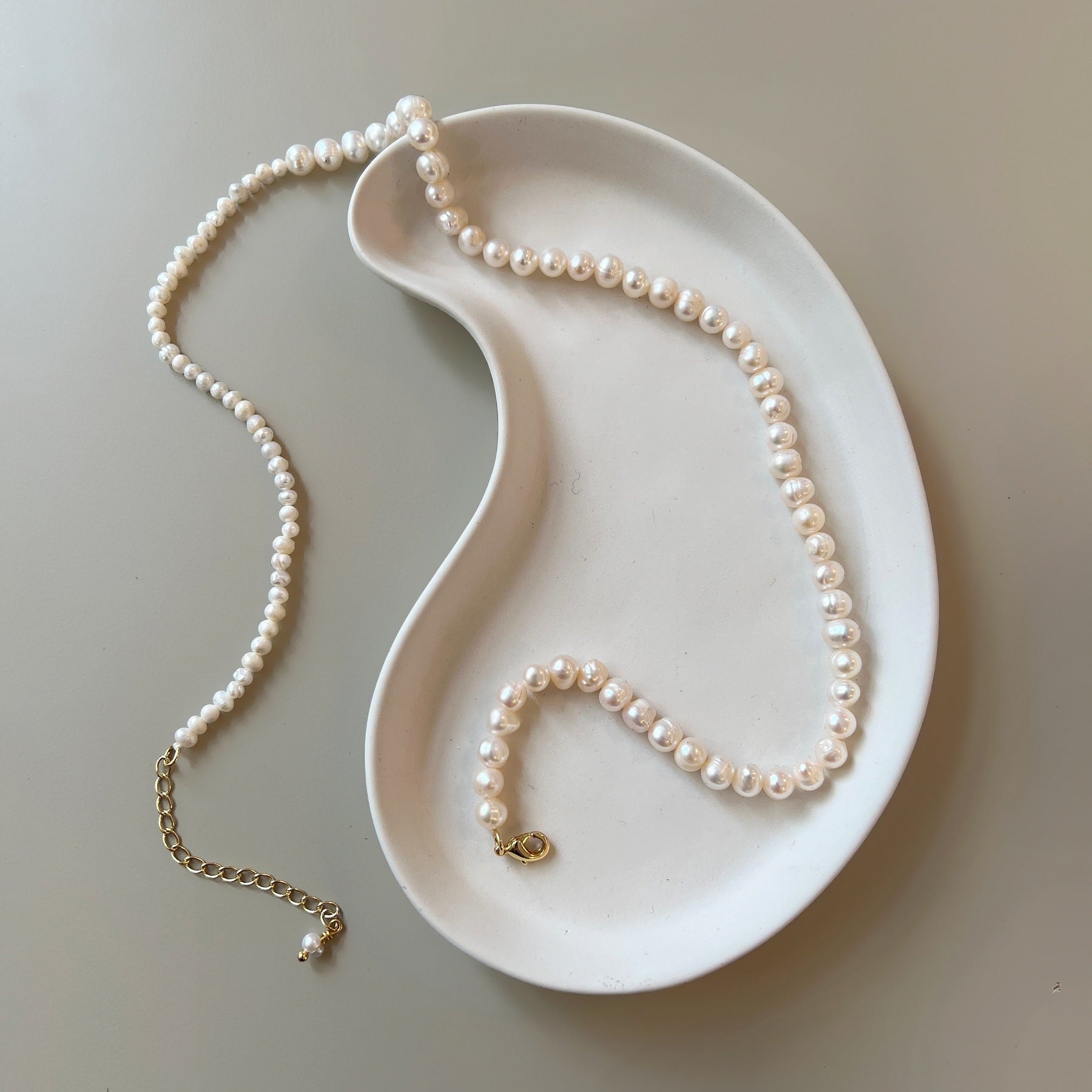 Vega Pearl Necklace - 18 carat gold plated