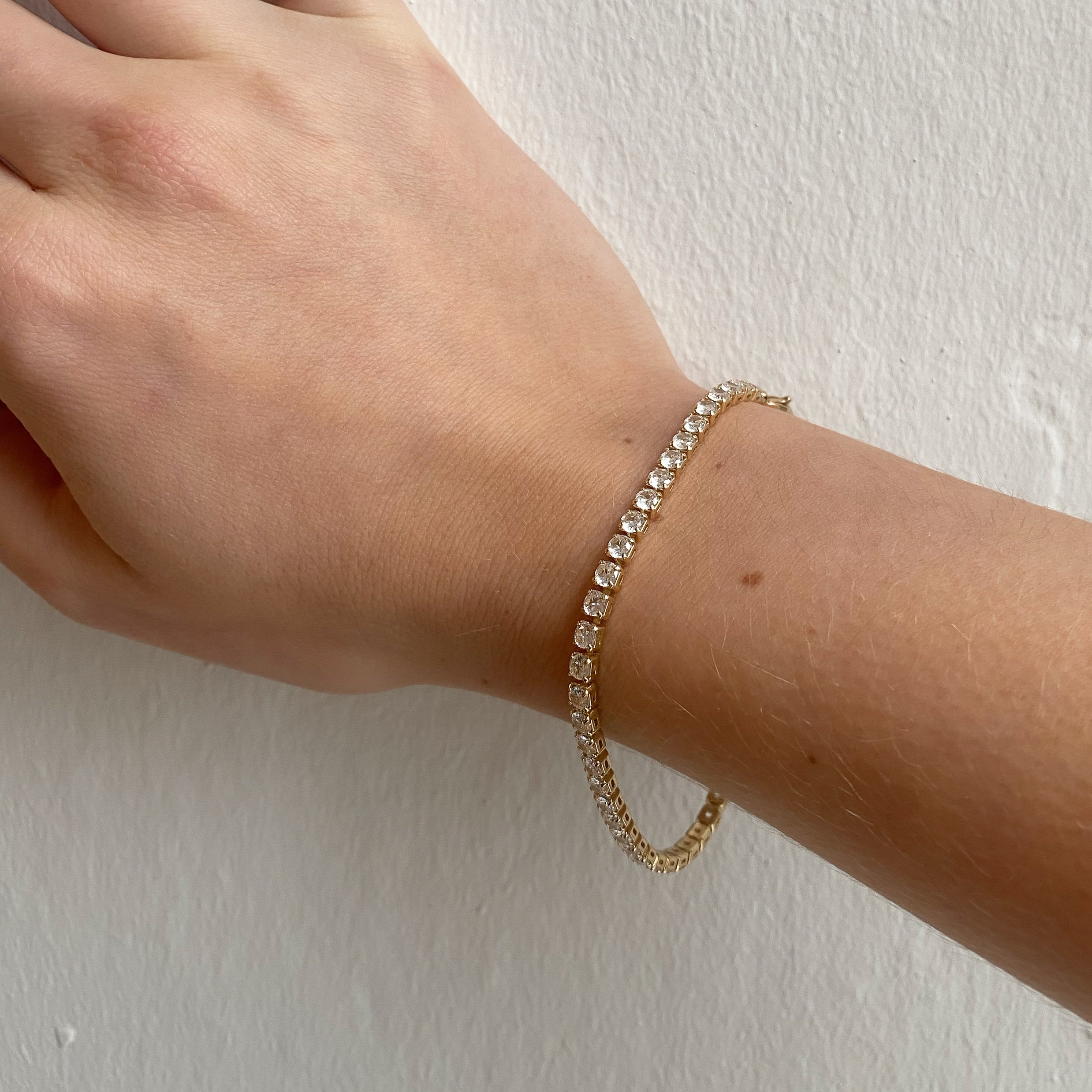 Mille Bracelet - Zirconia - 18 carat gold plated