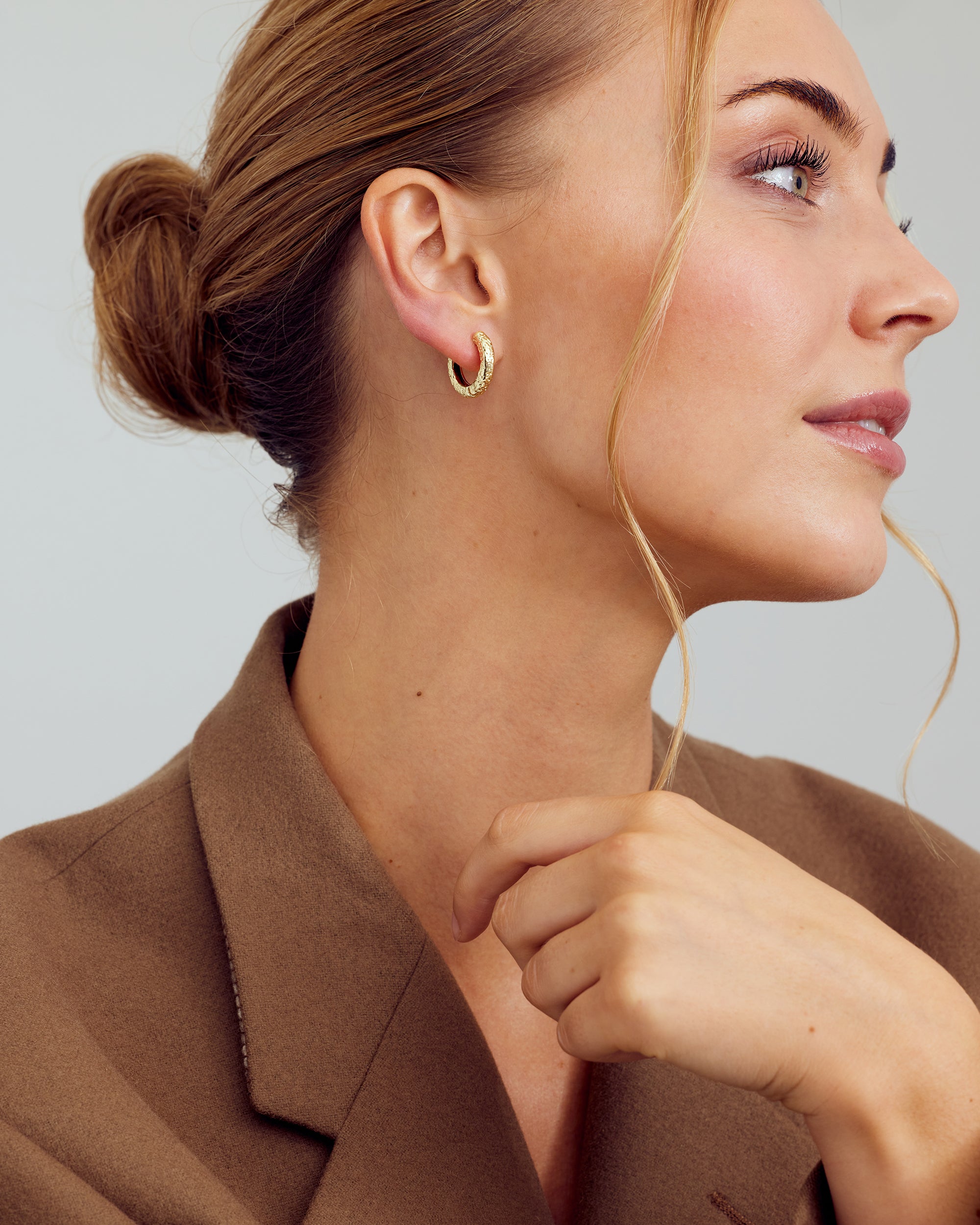 Dalia Earrings Large Hoop - 18 carat gold plated