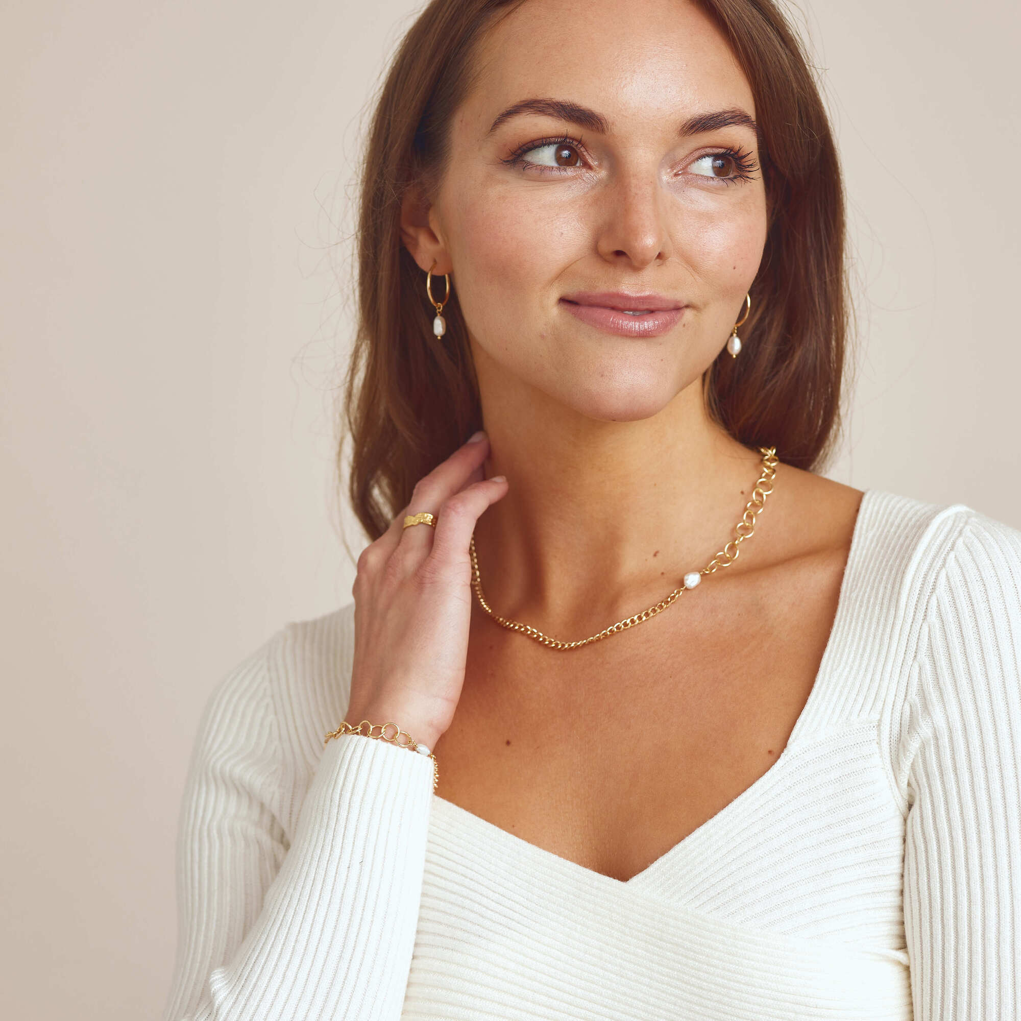 Sally Necklace - 18 carat gold plated