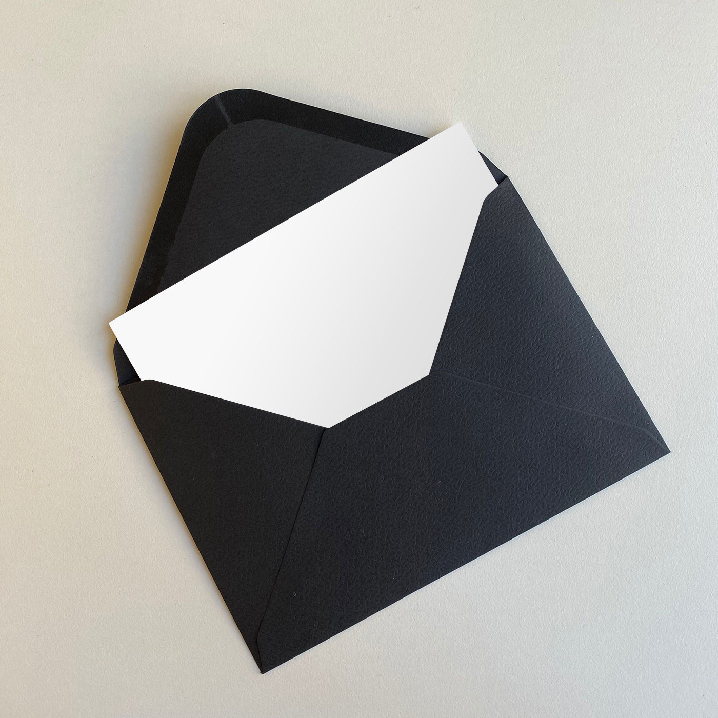 Greeting card with envelope - Black