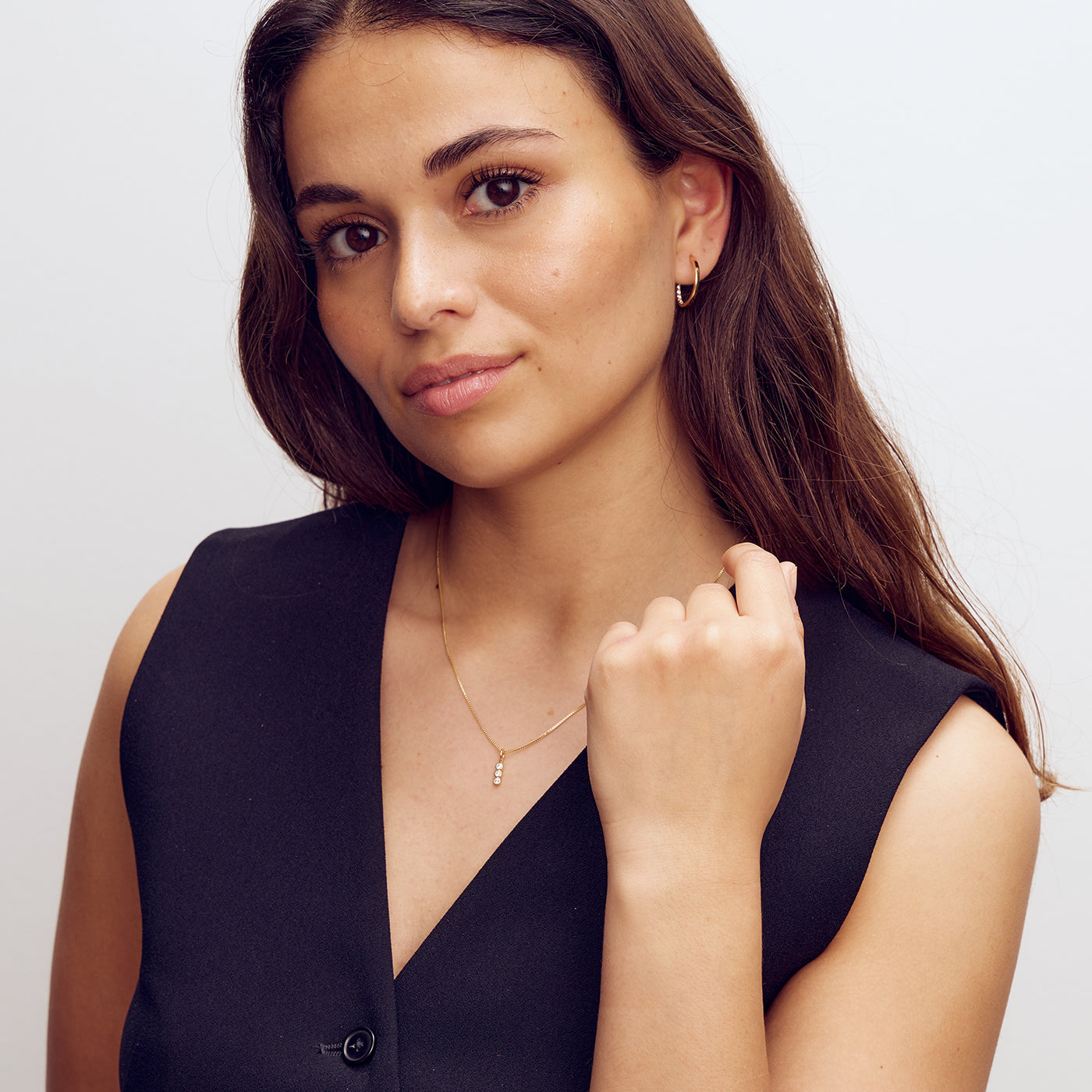 Mille Necklace - Zirconia - 18 carat gold plated