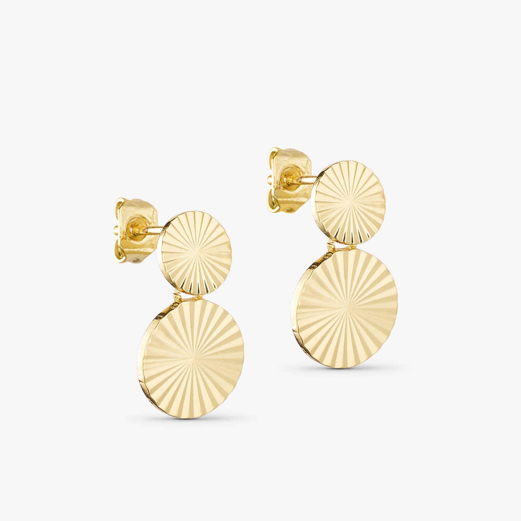 Scarlett Double Earrings - 18 carat gold plated