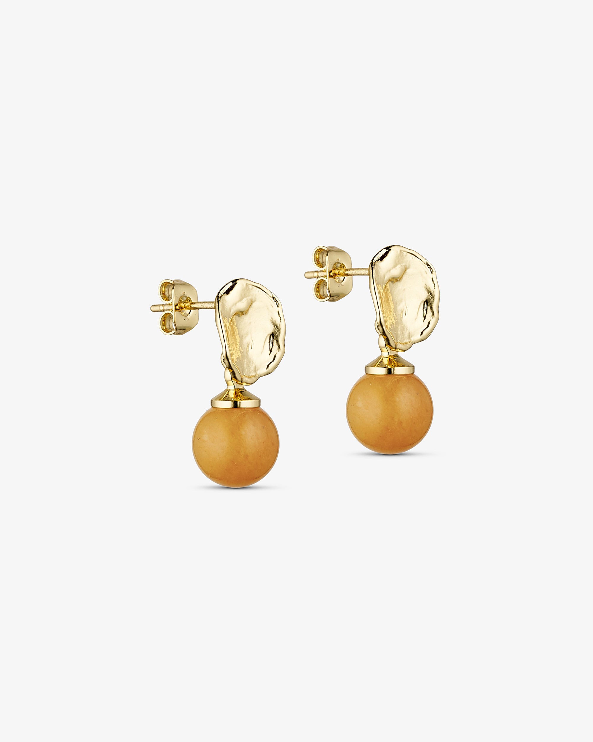 Aura Earrings - Earth Glow - 18 carat gold plated