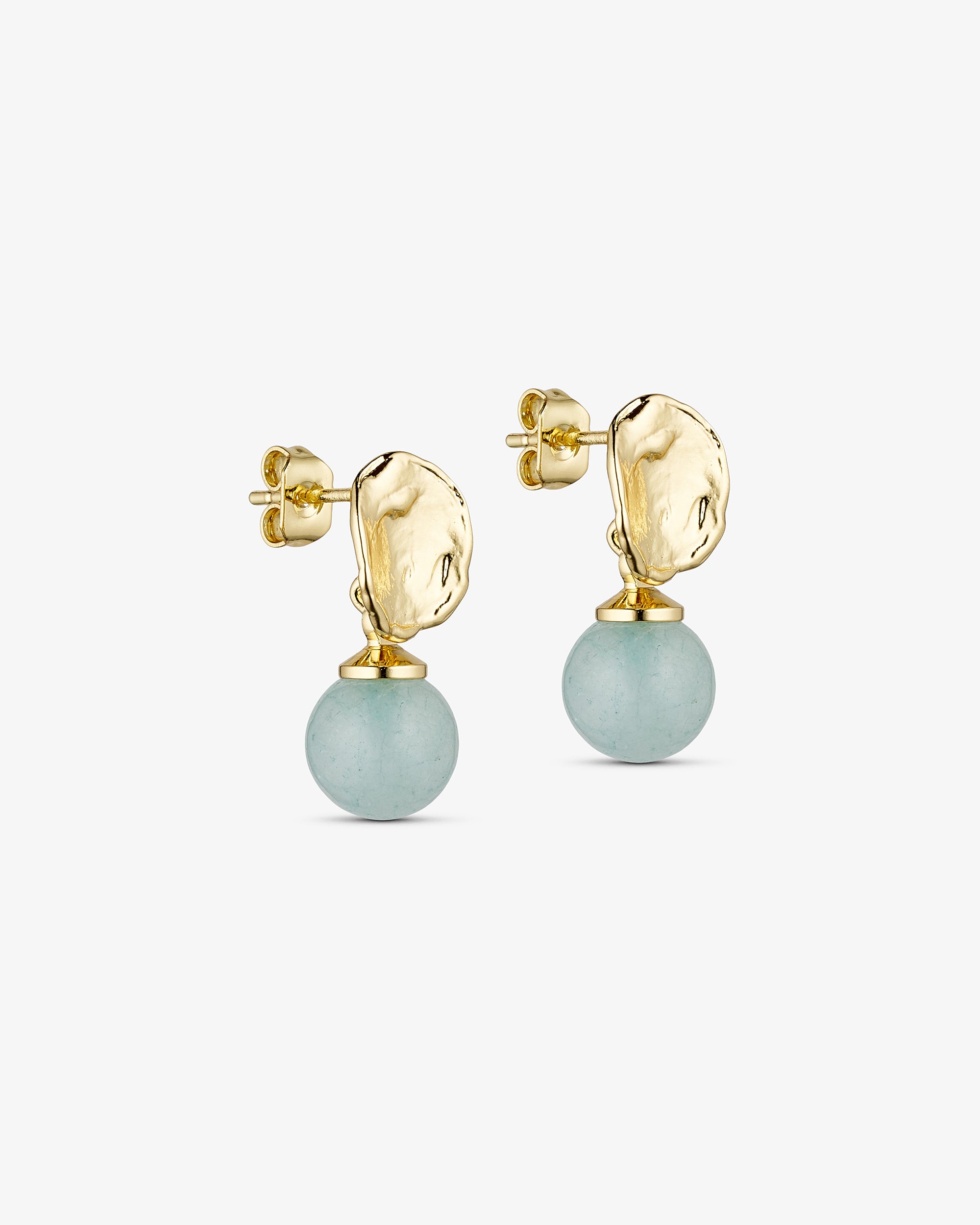 Aura Earrings - Sky Breeze - 18 carat gold plated
