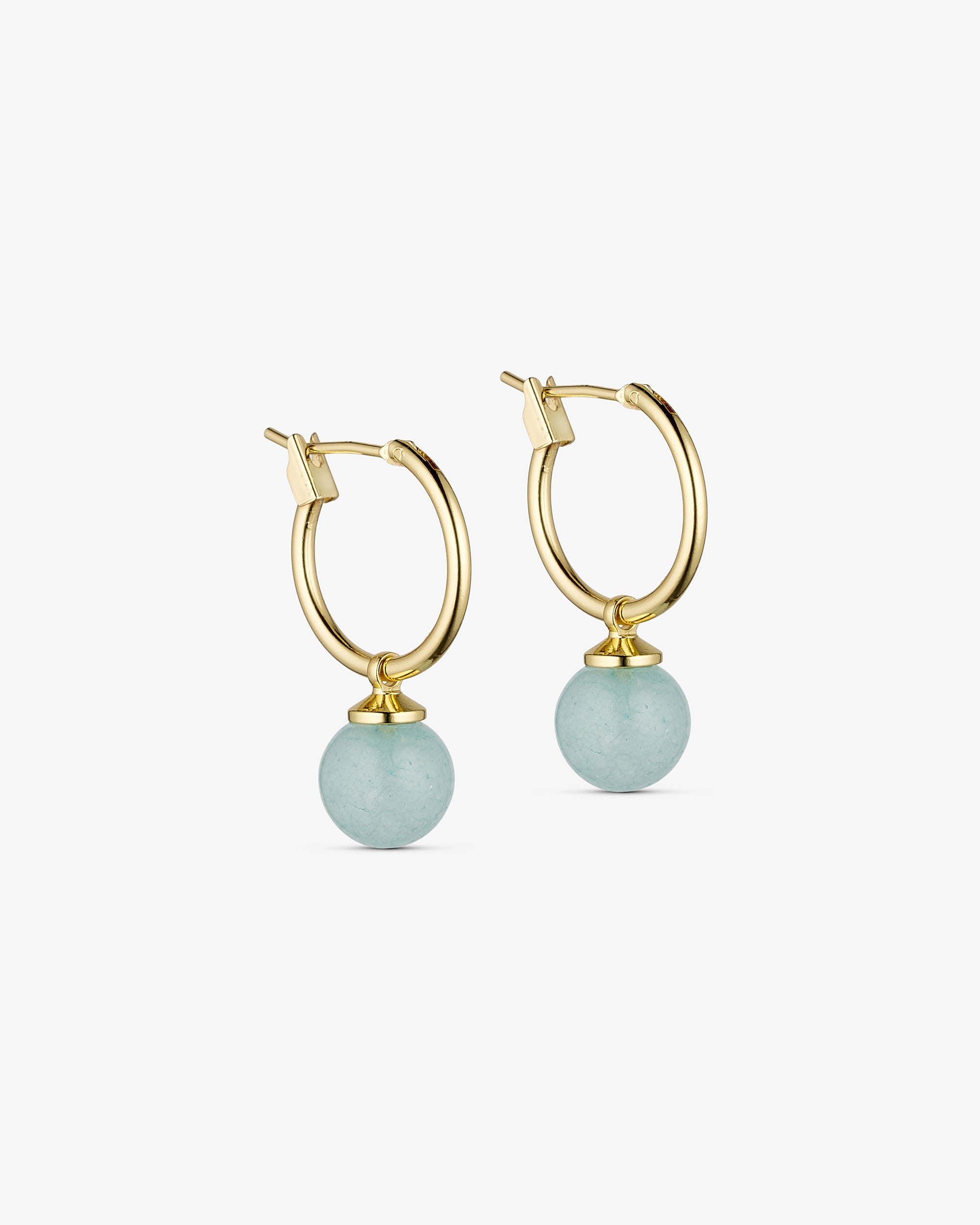Aura Hoop Earrings - Sky Breeze - 18 carat gold plated