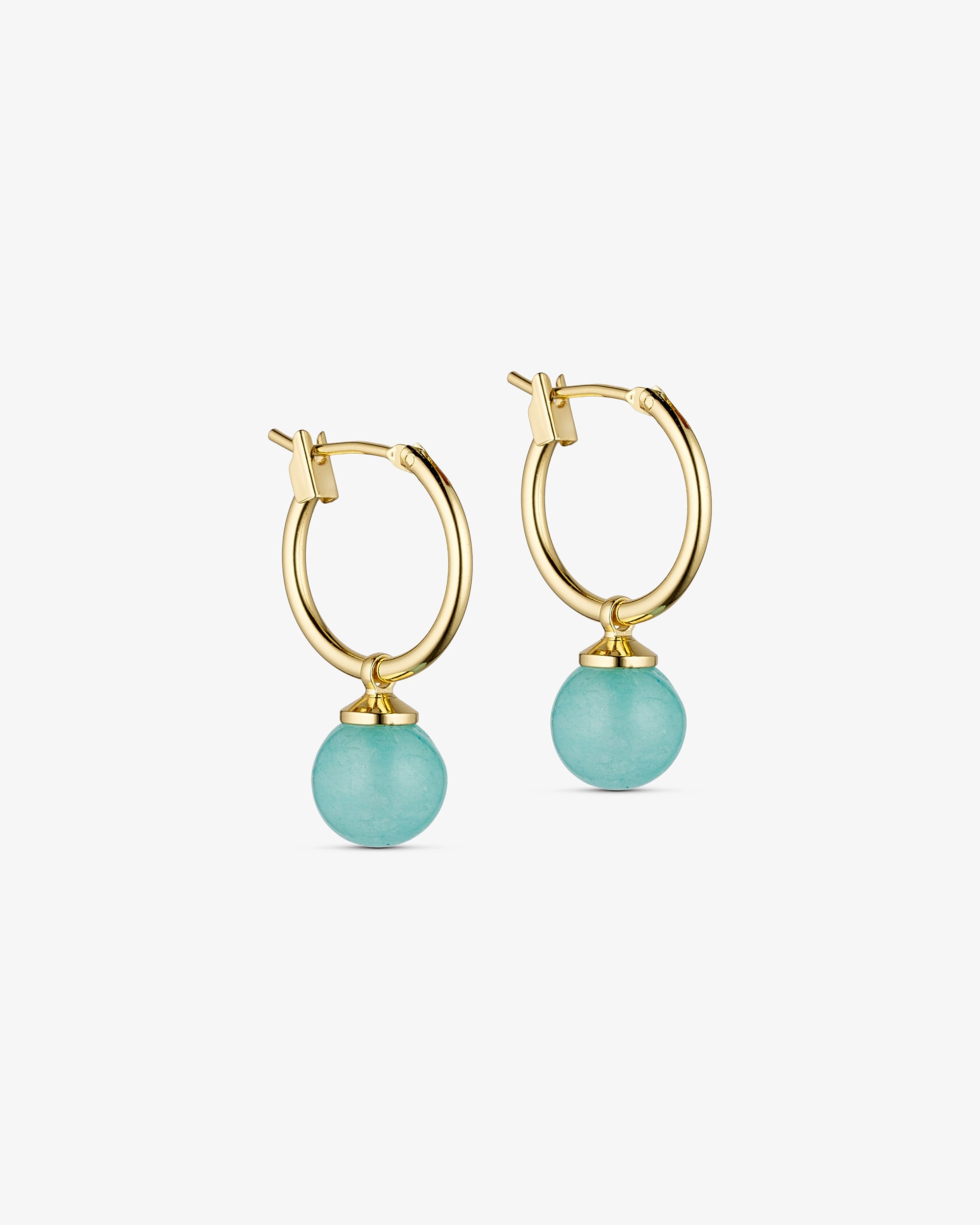 Aura Hoop Earrings - Azure Blue - 18 carat gold plated
