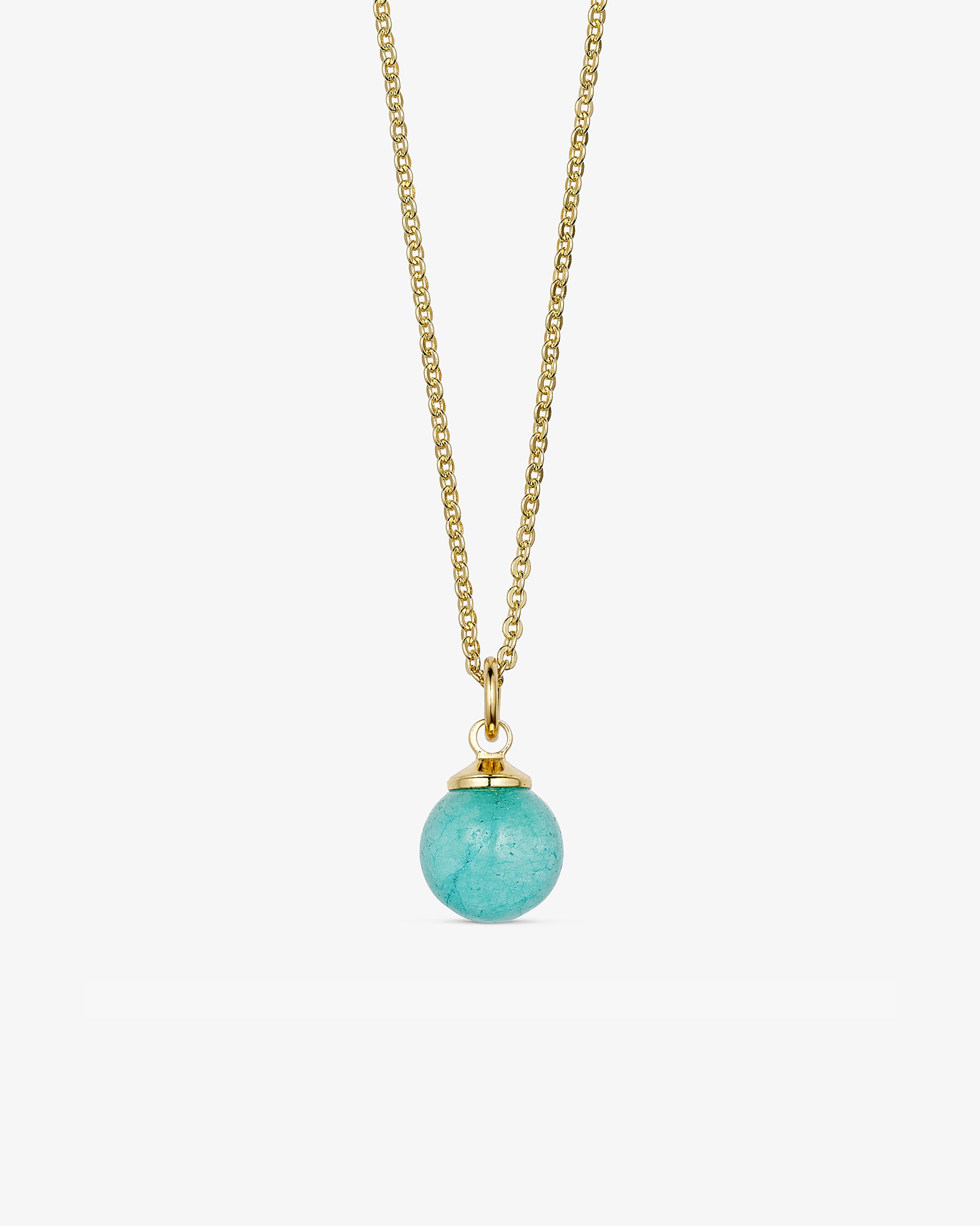 Aura Necklace - Azure Blue - 18 carat gold plated