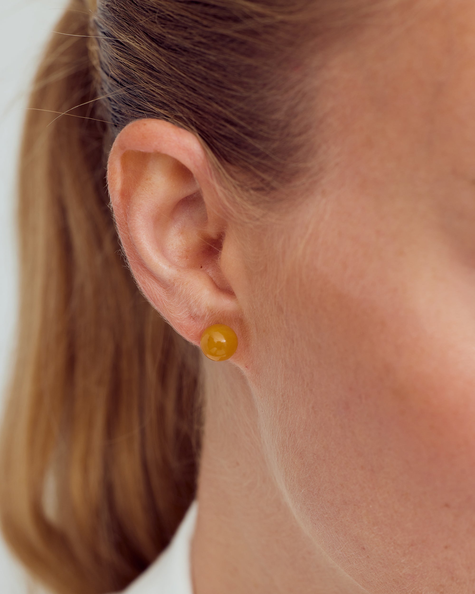 Aura Stud Earrings - Earth Glow - 18 carat gold plated