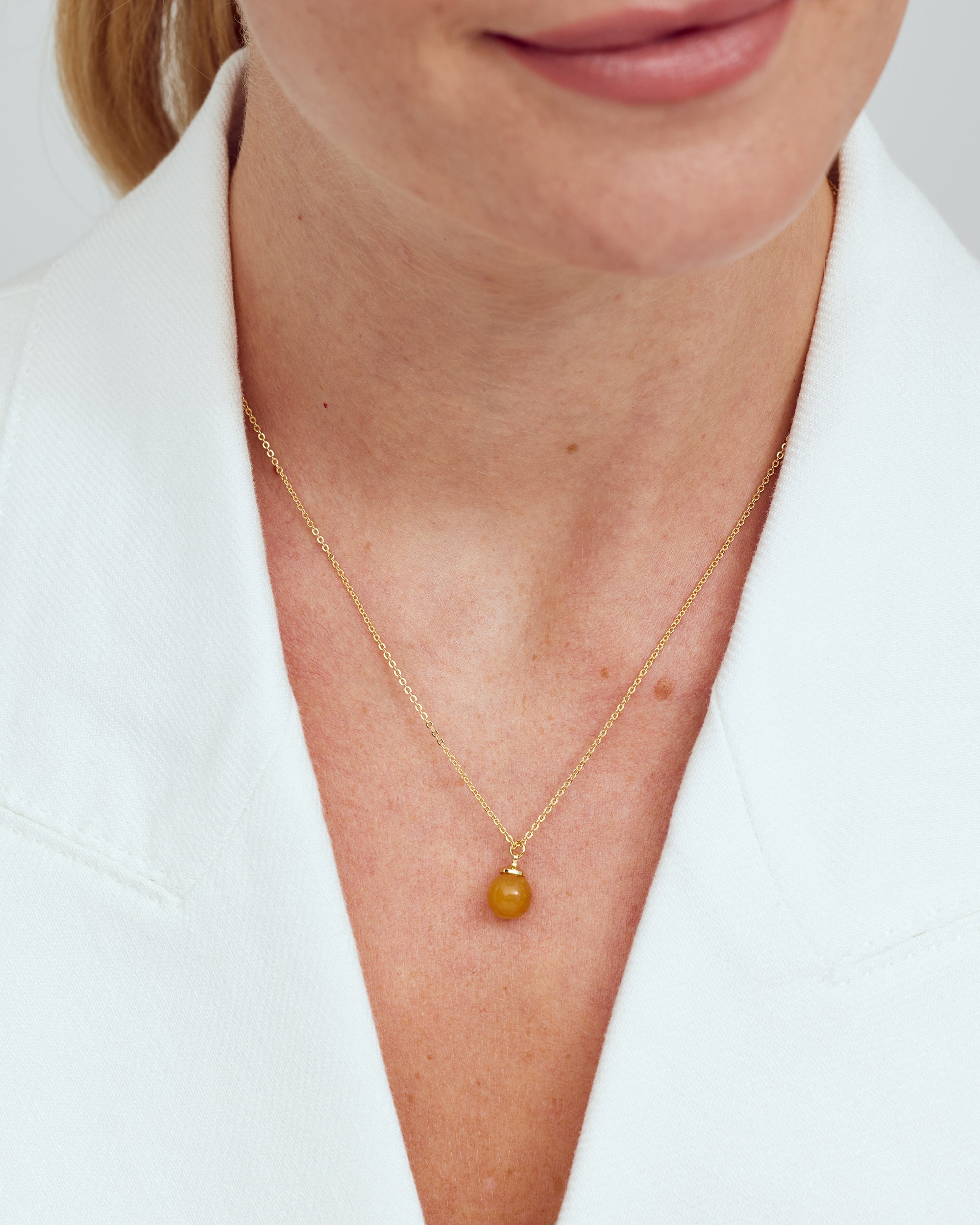 Aura Necklace - Earth Glow - 18 carat gold plated