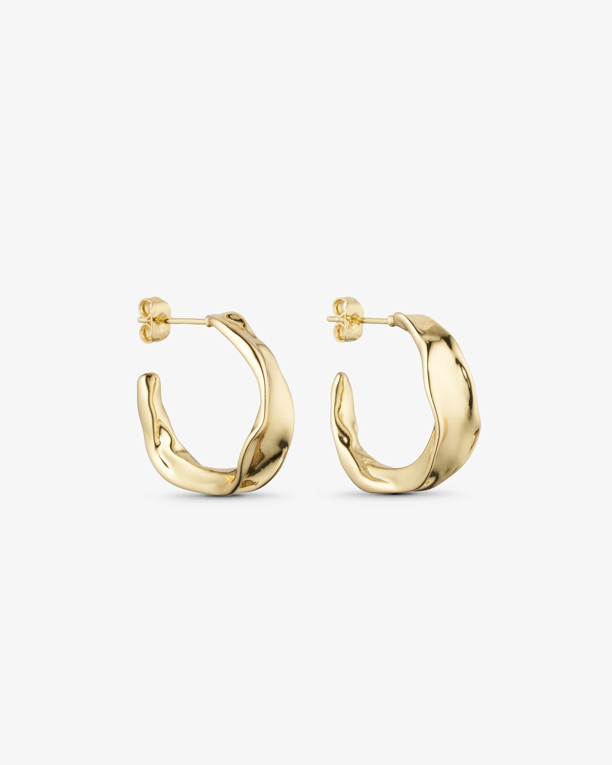 Ofelia Earrings Small Hoop - 18 carat gold plated