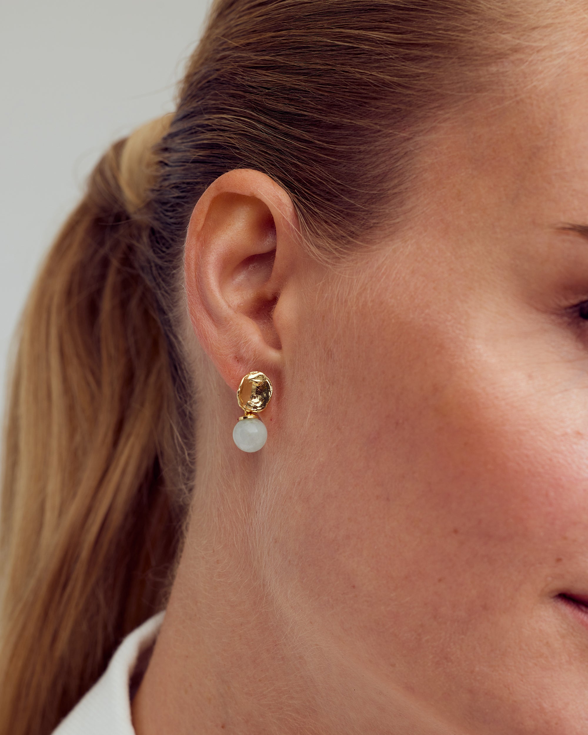 Aura Earrings - Sky Breeze - 18 carat gold plated