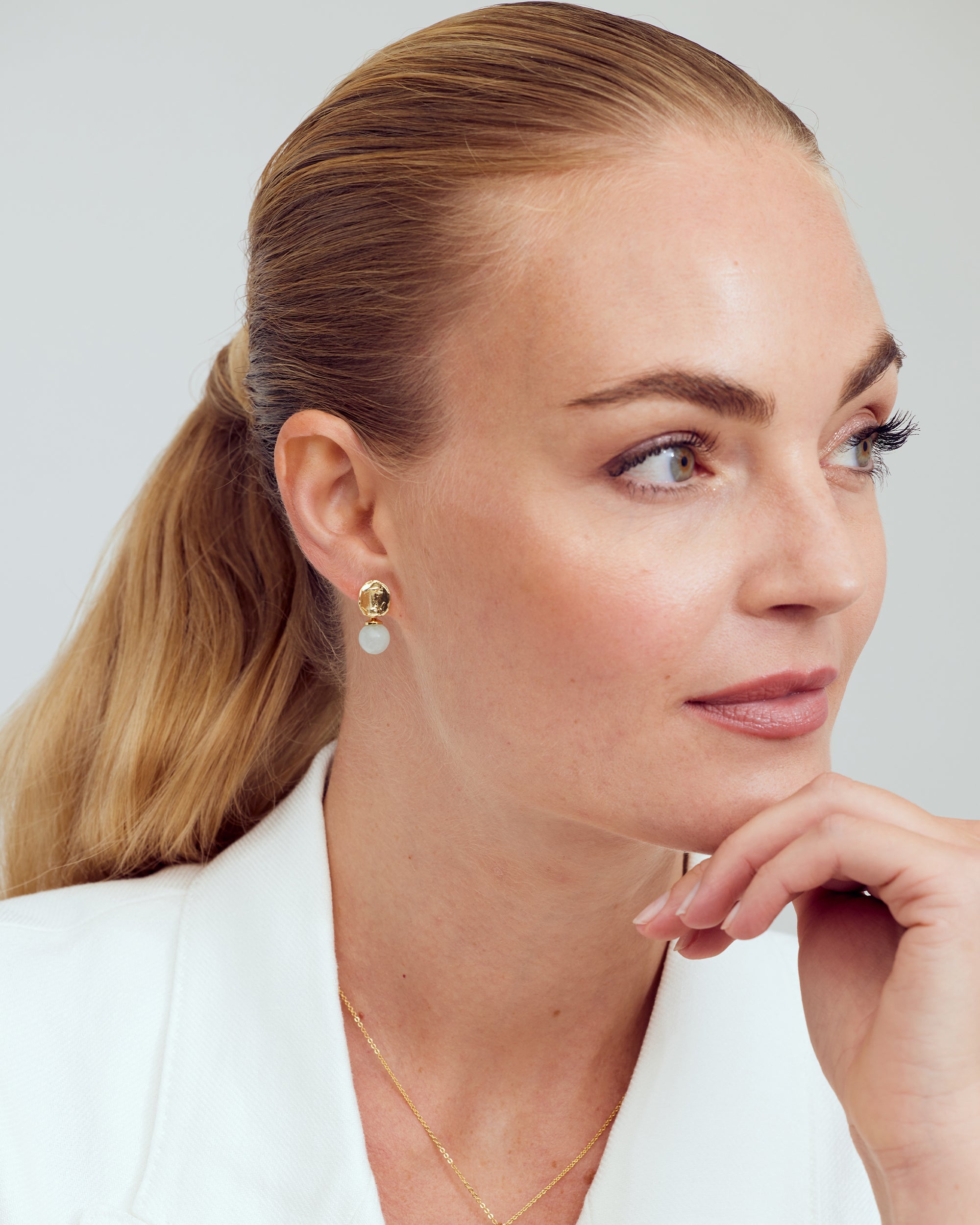 Aura Earrings - Sky Breeze - 18 carat gold plated