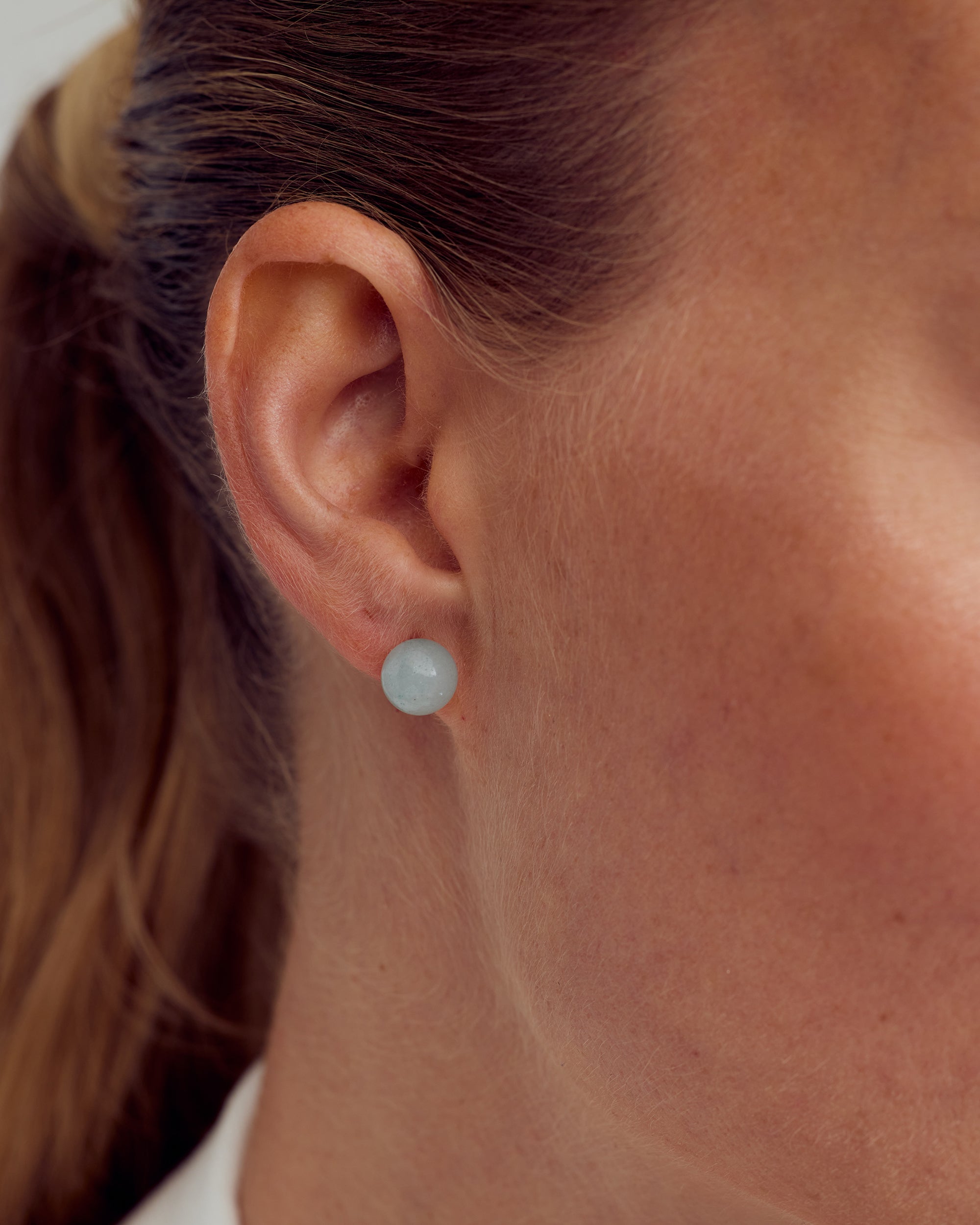 Aura Stud Earrings - Sky Breeze - 18 carat gold plated