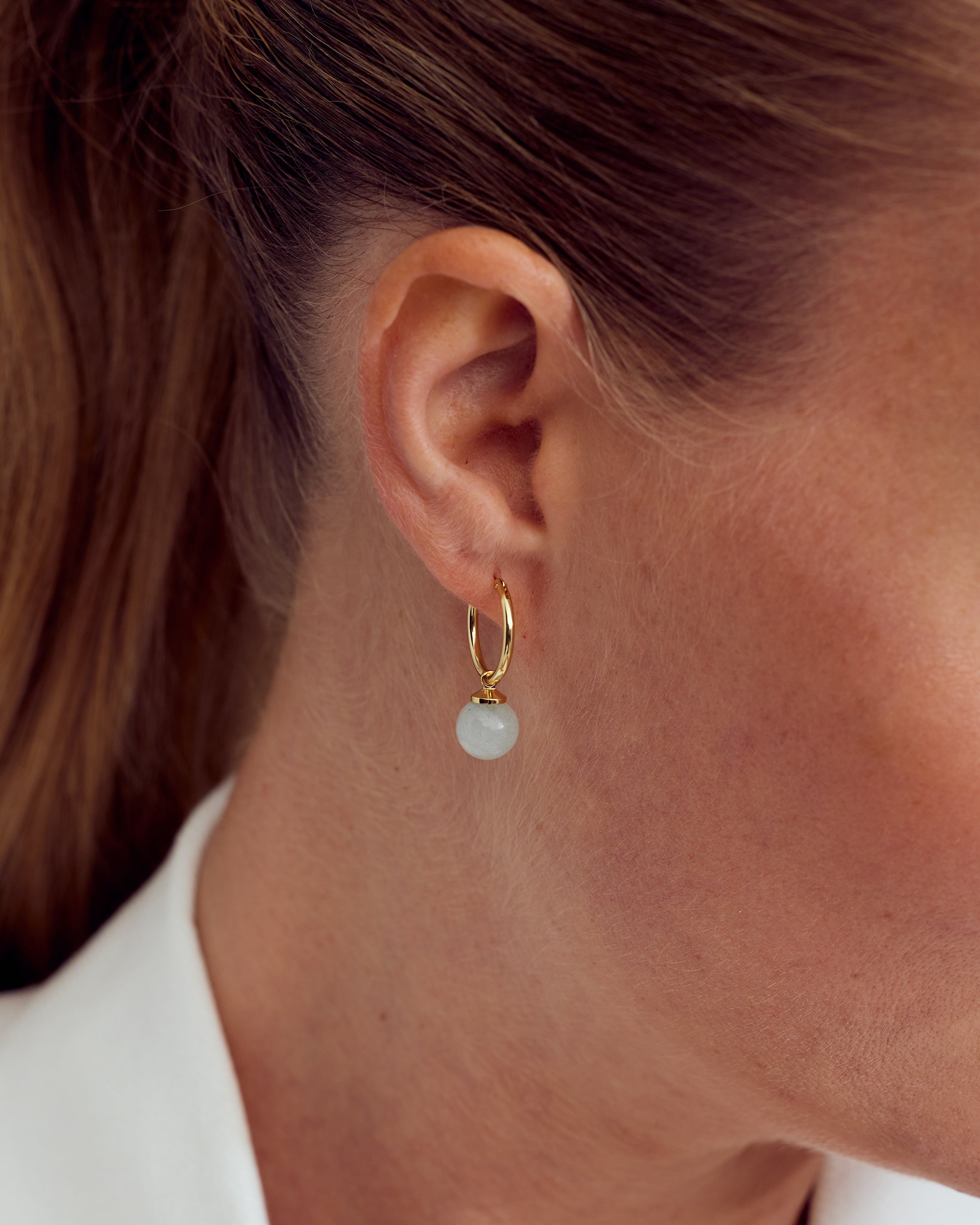 Aura Hoop Earrings - Sky Breeze - 18 carat gold plated