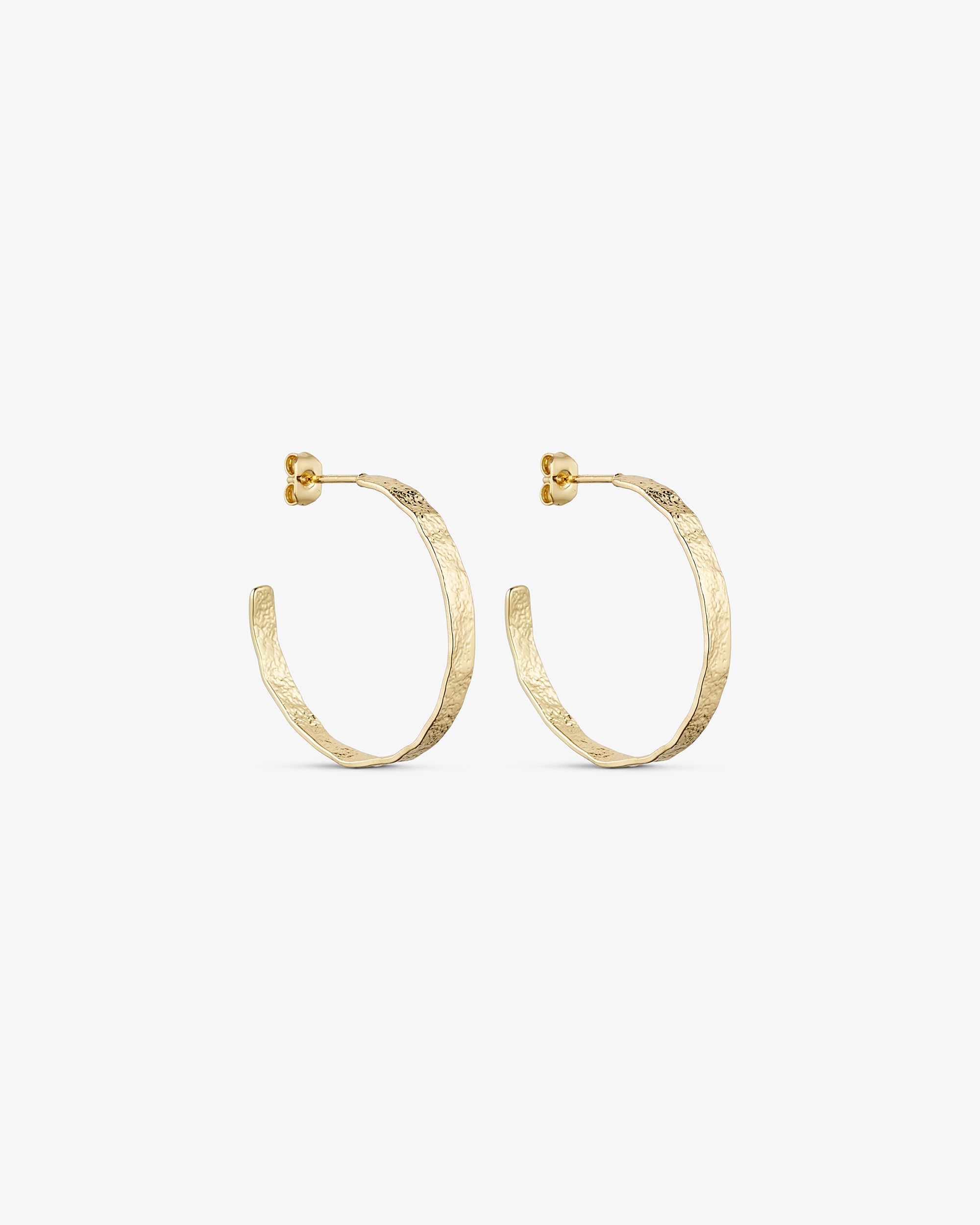 Dina Earrings Large Hoop - 18 carat gold plated