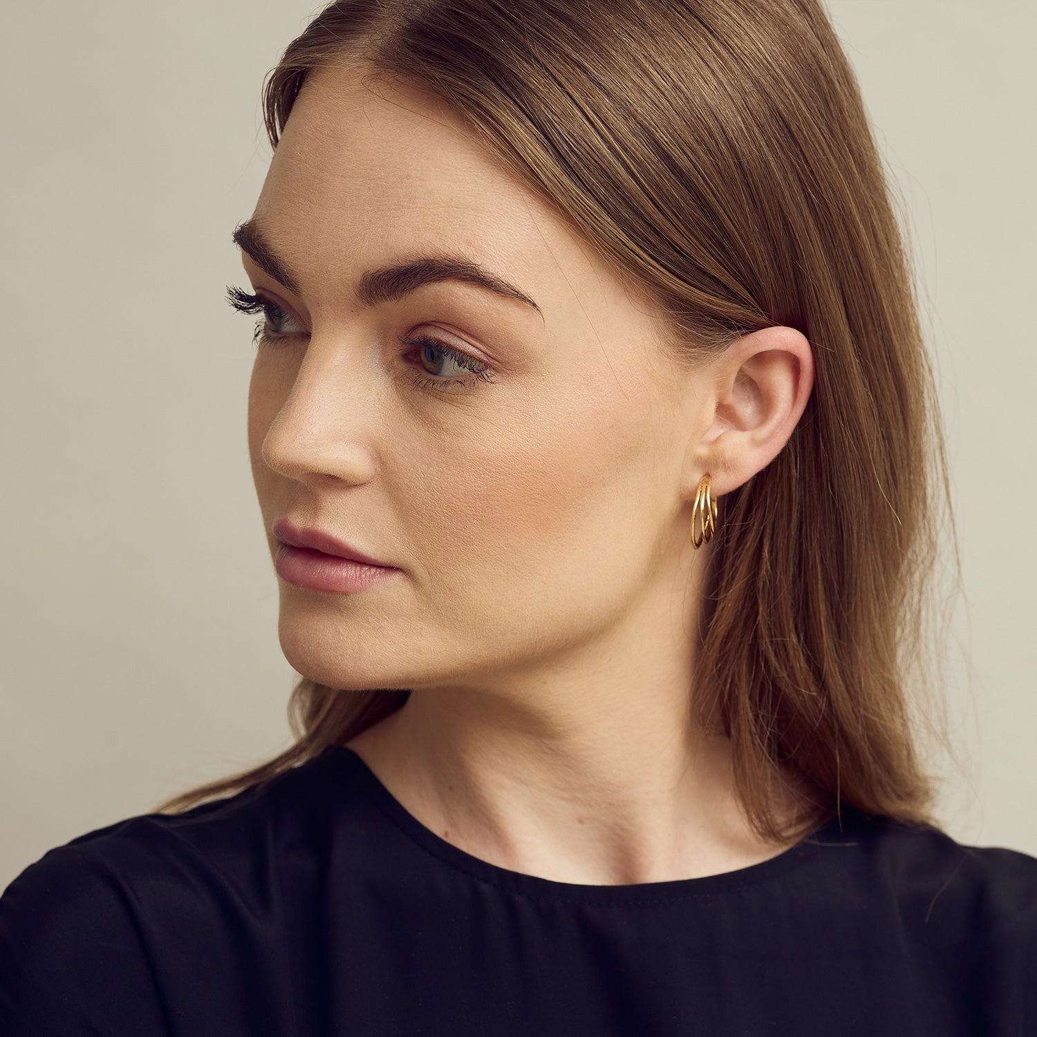 Iris Earrings - 18 carat gold plated