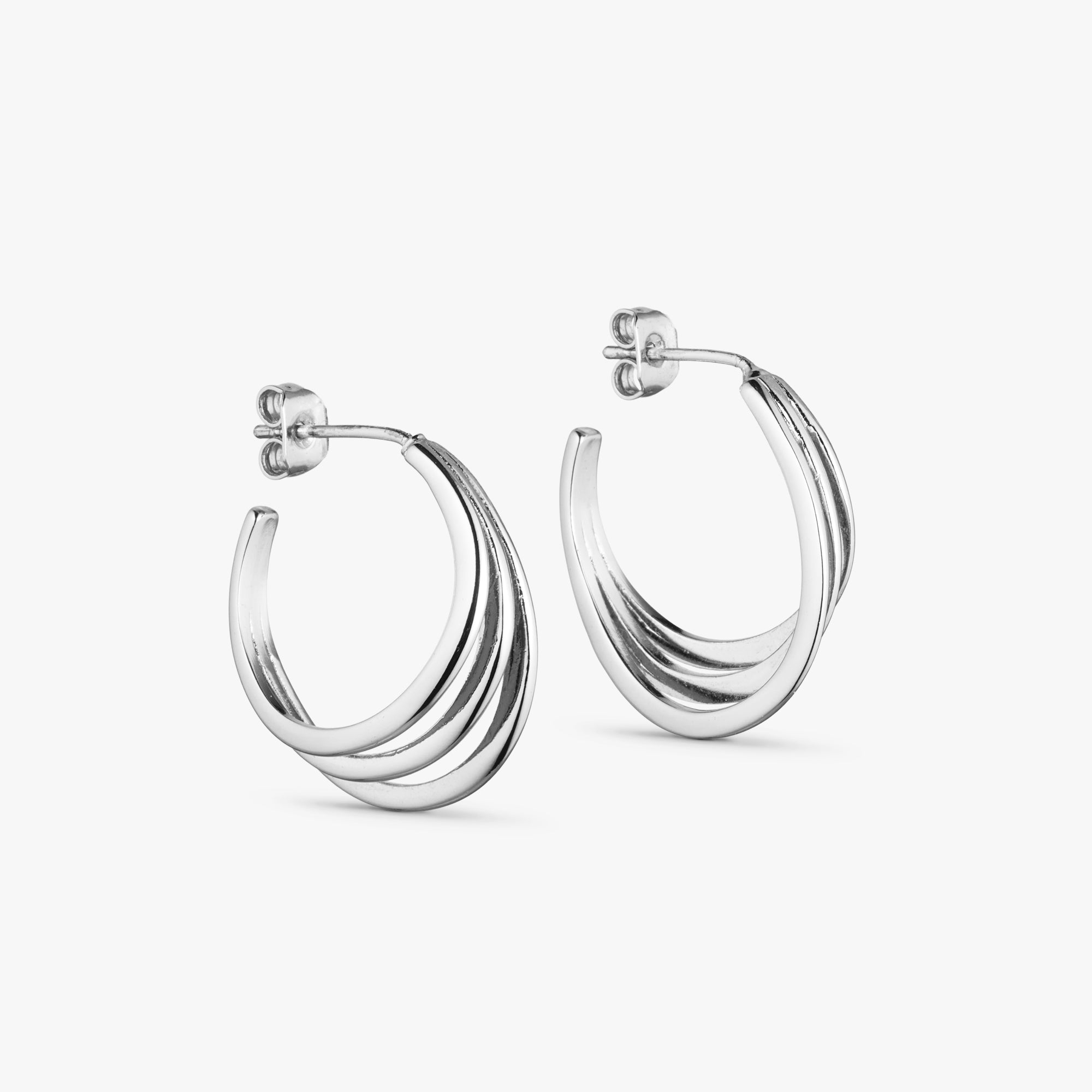 Iris Earrings - Silver Plated