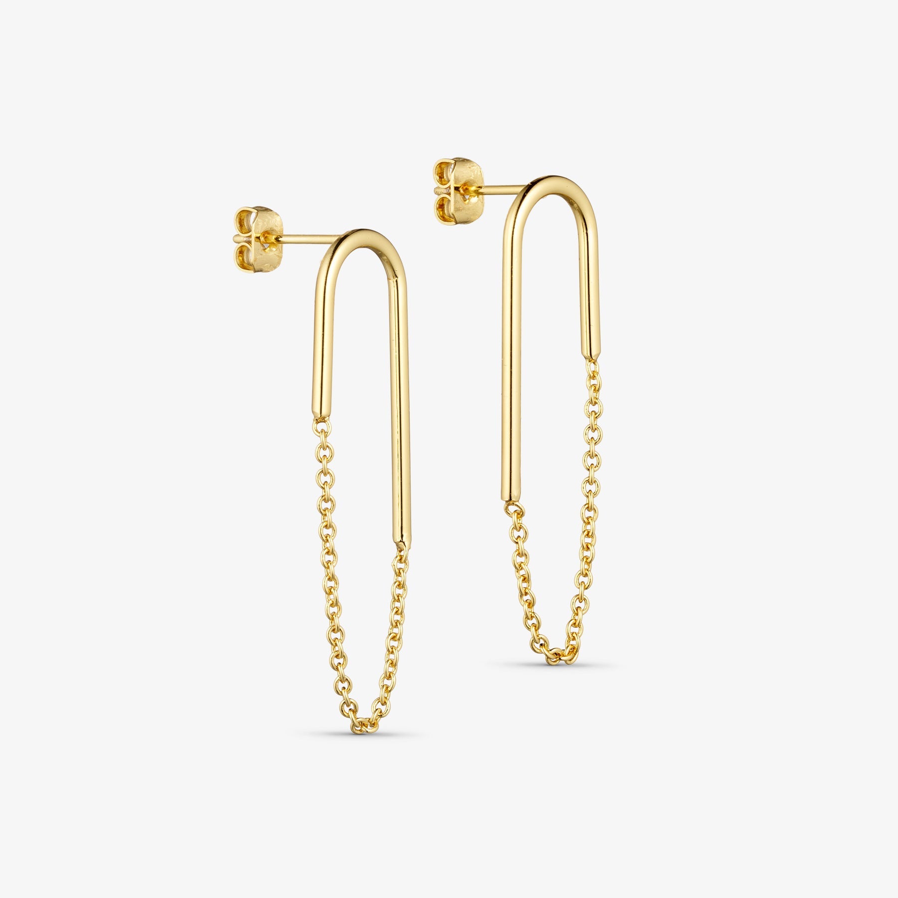 Juno Chain Earrings - 18 carat gold plated