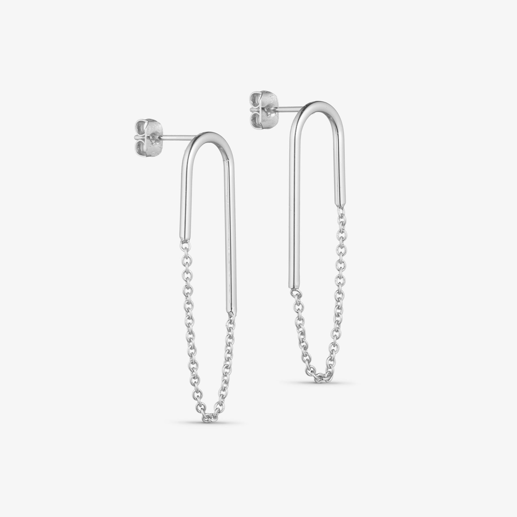 Juno Chain Earrings - Silver Plated