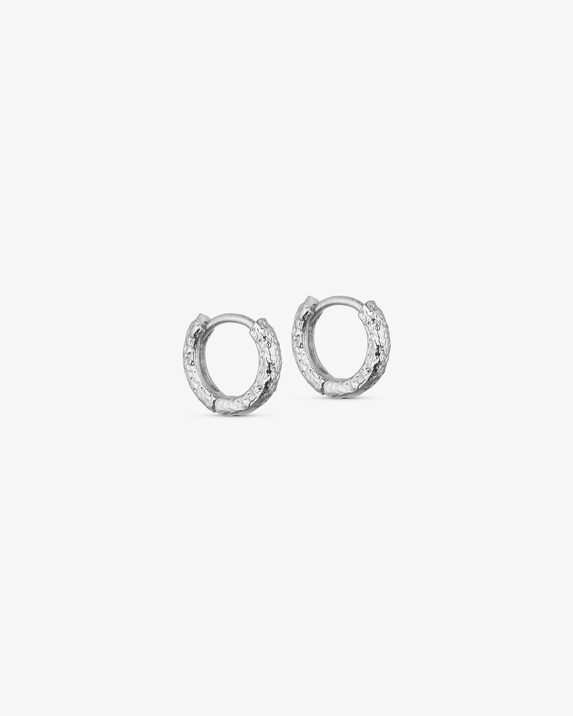 Dalia Earrings Small Hoop - Silver plated