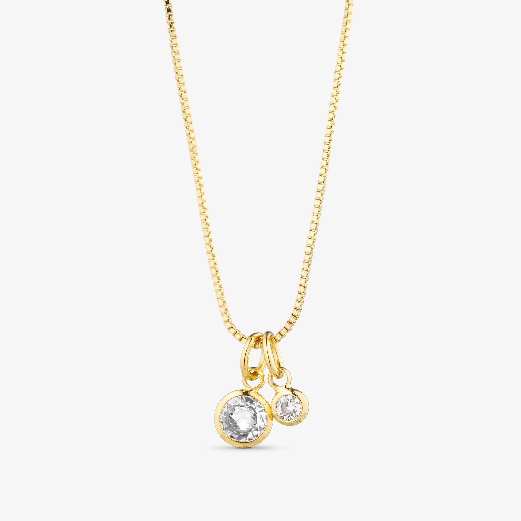 Lili Maria 'Mor Child' Necklace - Zirconia - 18 carat gold plated