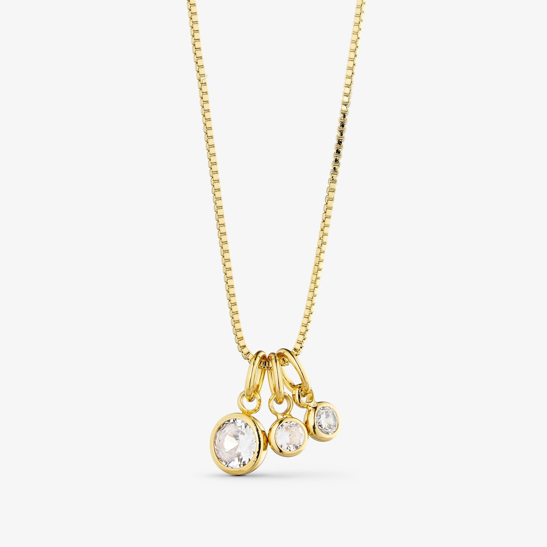 Lili Maria 'Mor Child' Necklace - Zirconia - 18 carat gold plated