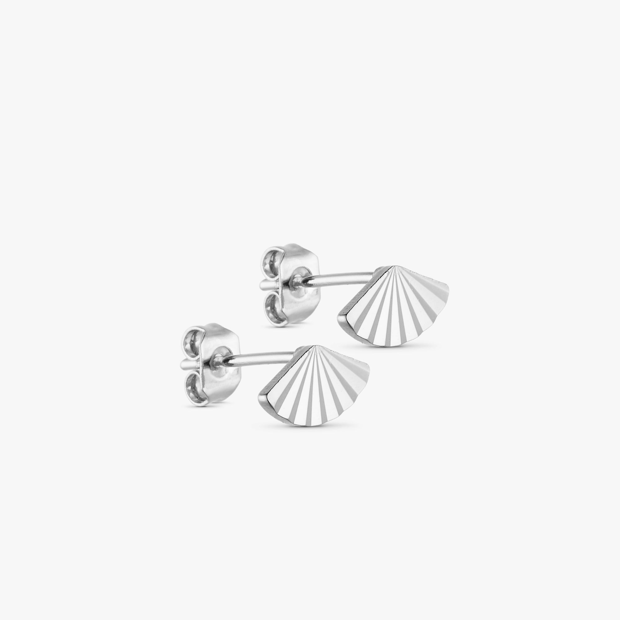 Luna Stud Earrings - Silver Plated