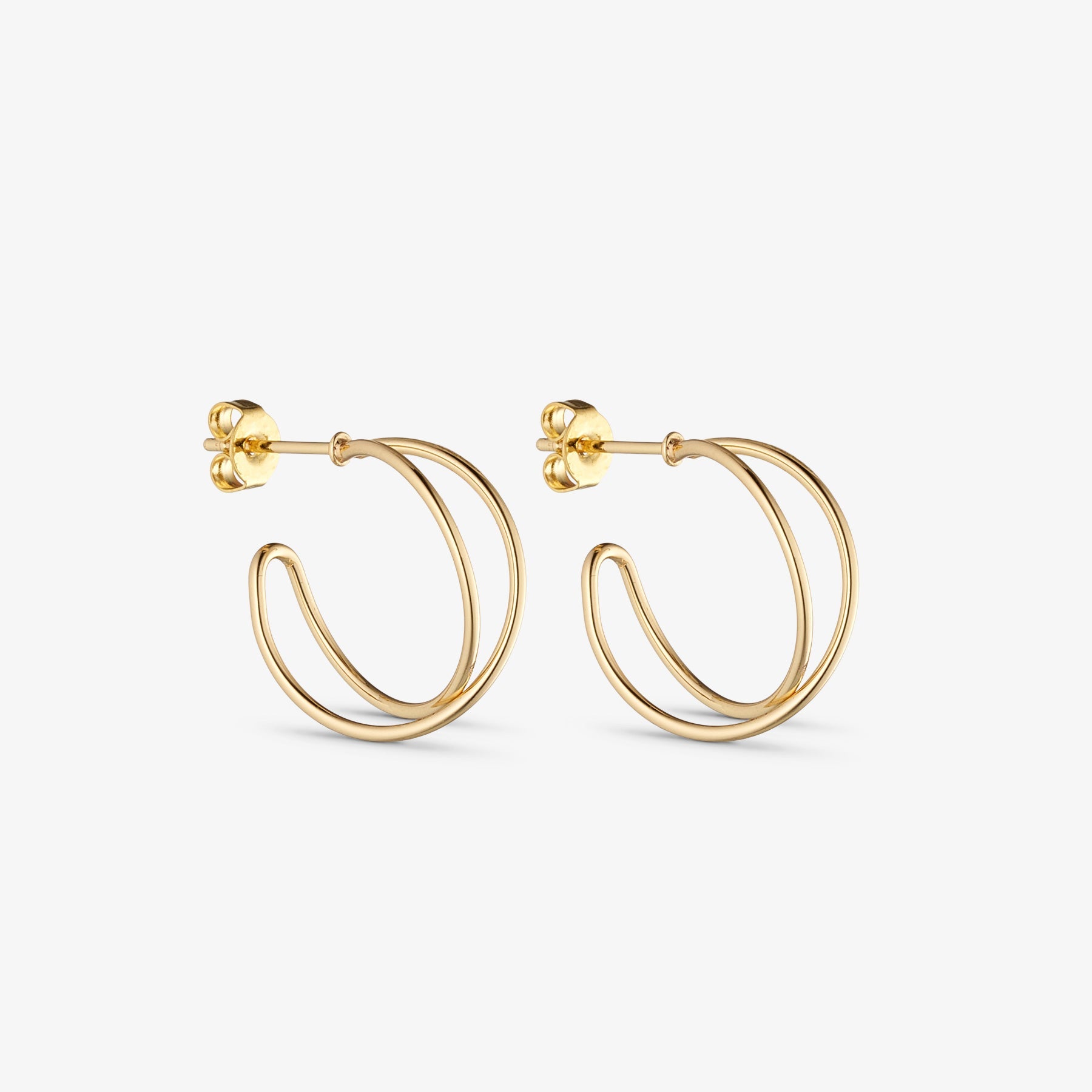 Mia Earrings Small - 18 carat gold-plated