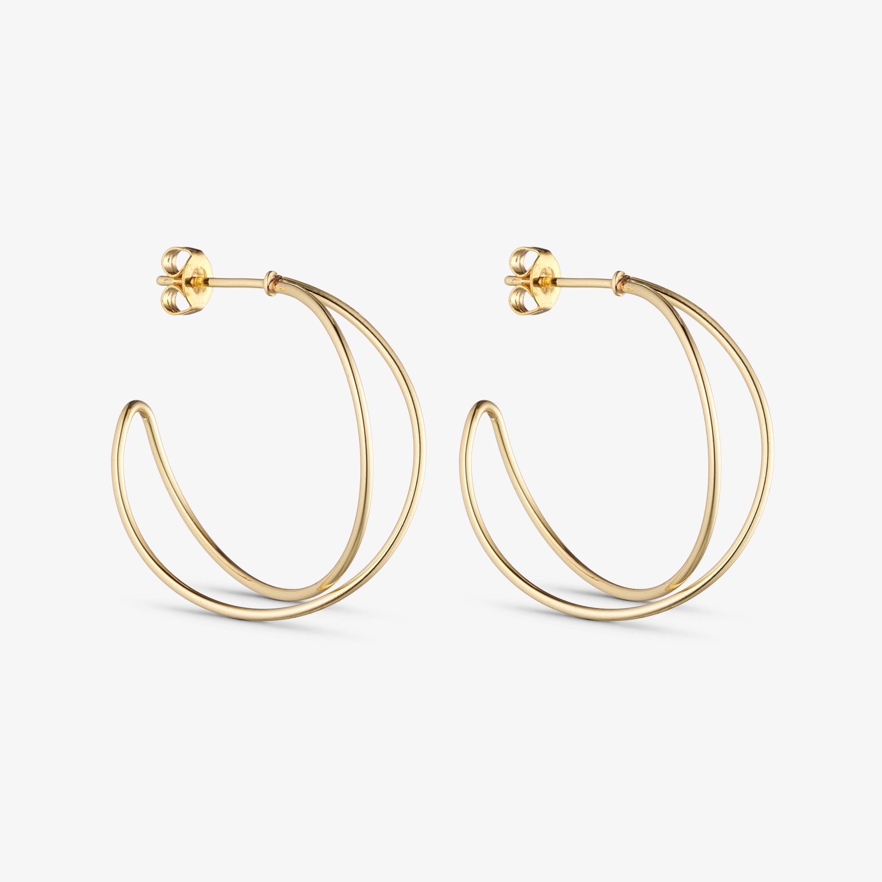 Mia Earrings LARGE - 18 carat gold plated