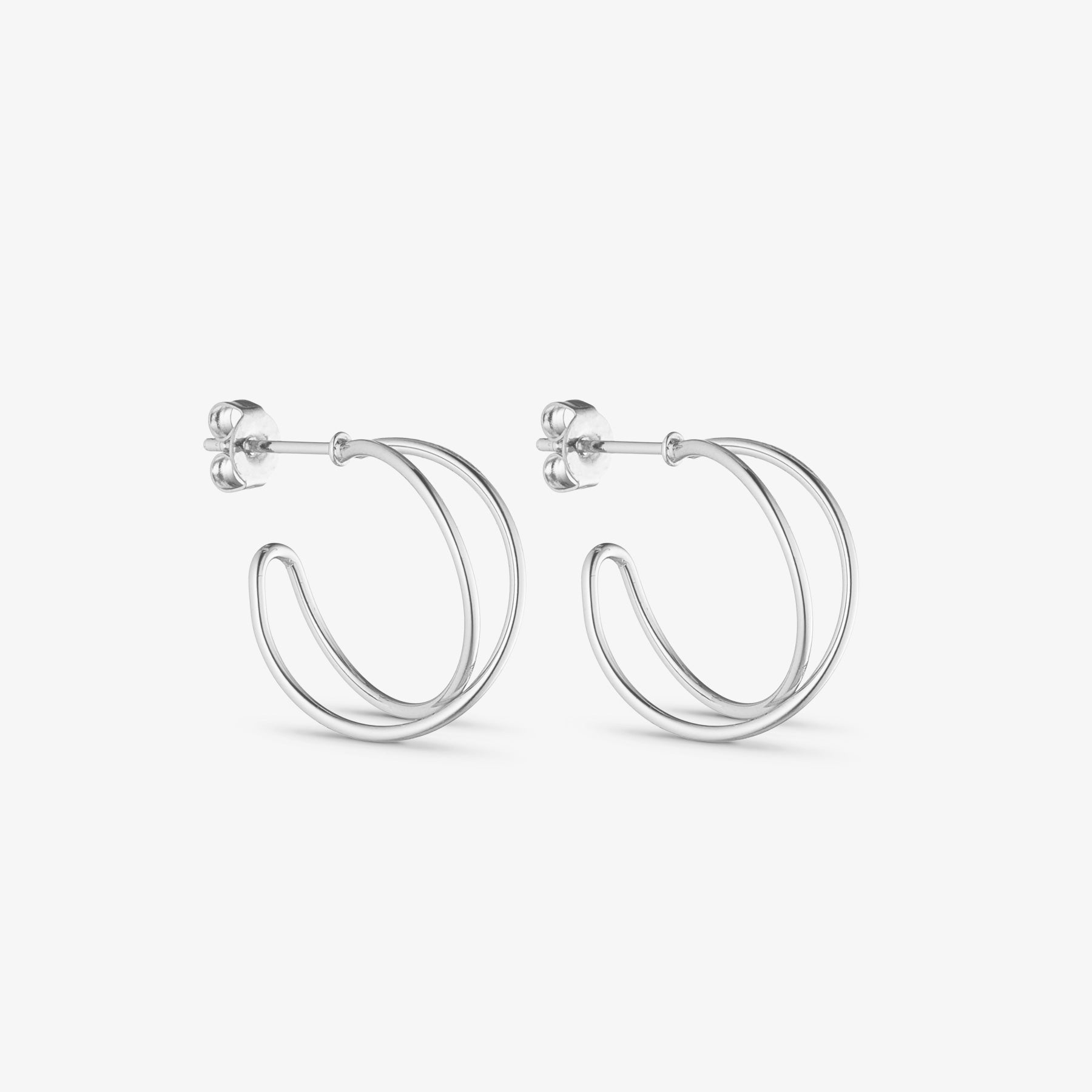 Mia Earrings SMALL - Silver plated
