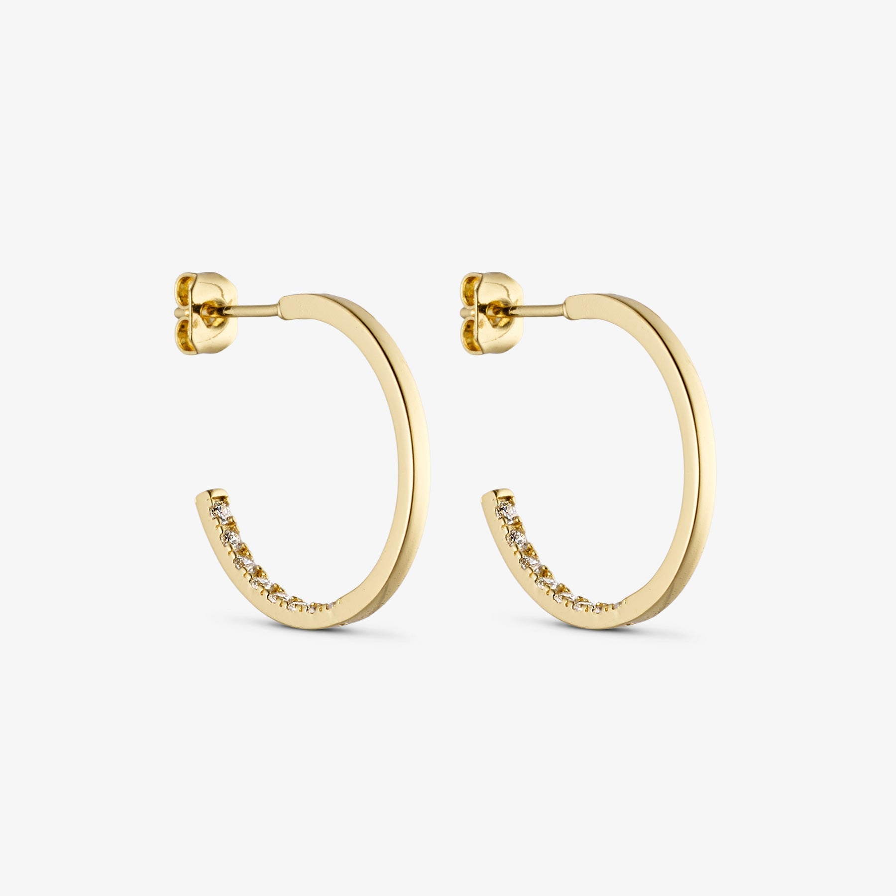 Mille Earrings - Zirconia - 18 carat gold plated