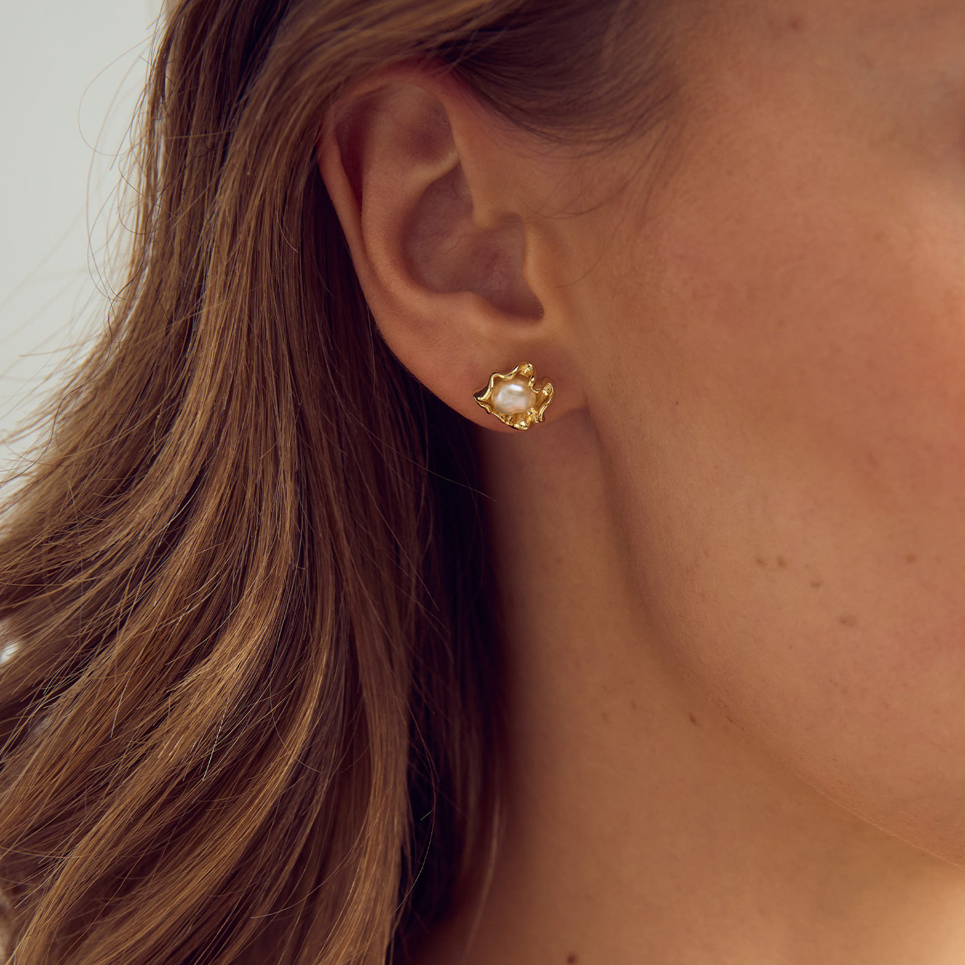 Iben Perle Earrings - 18 carat gold plated