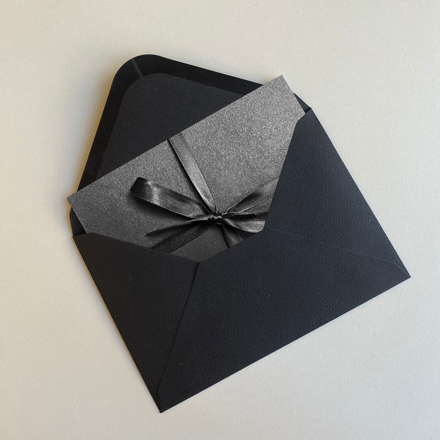 Greeting card with envelope - Black