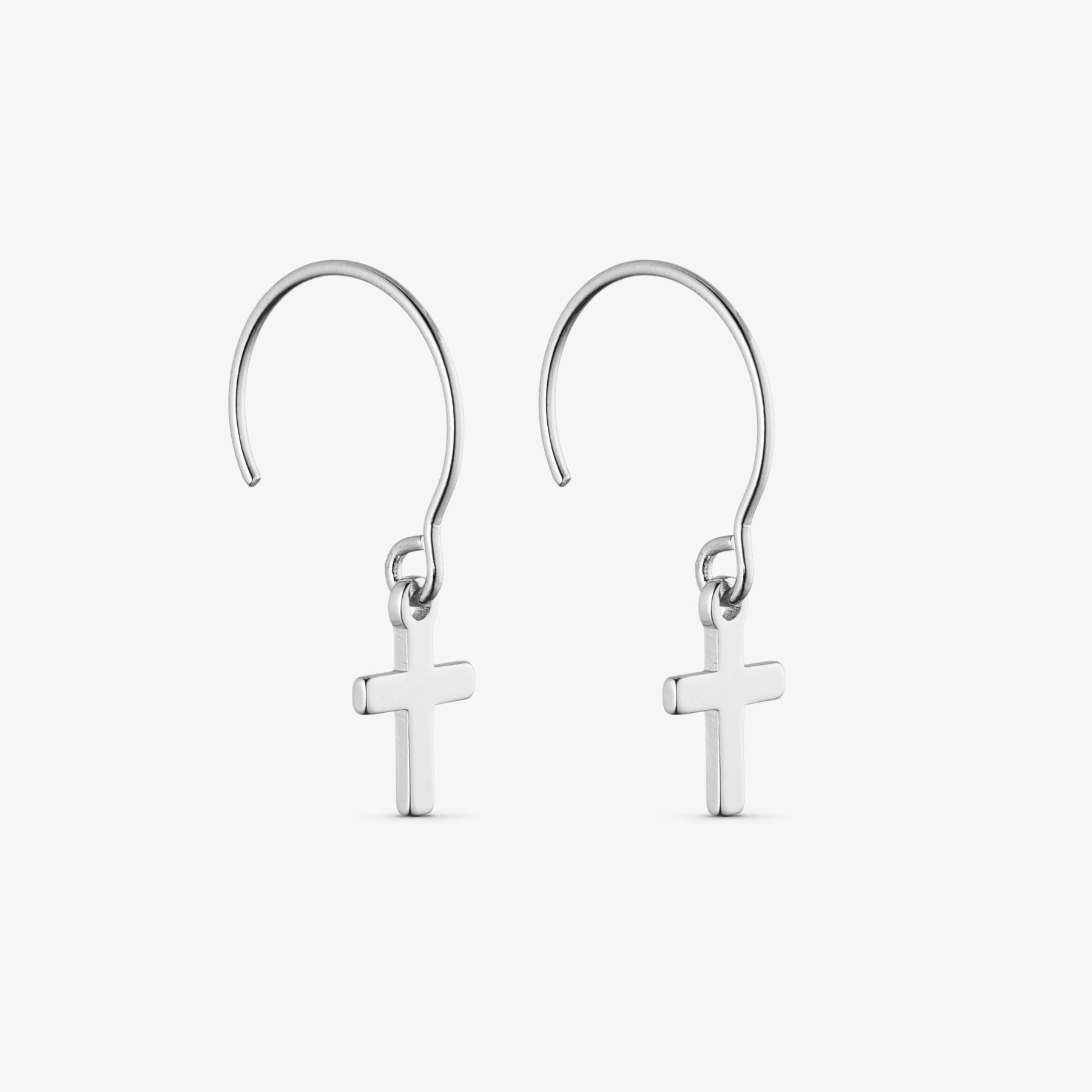 Gia Cross Earrings - Silver Plated