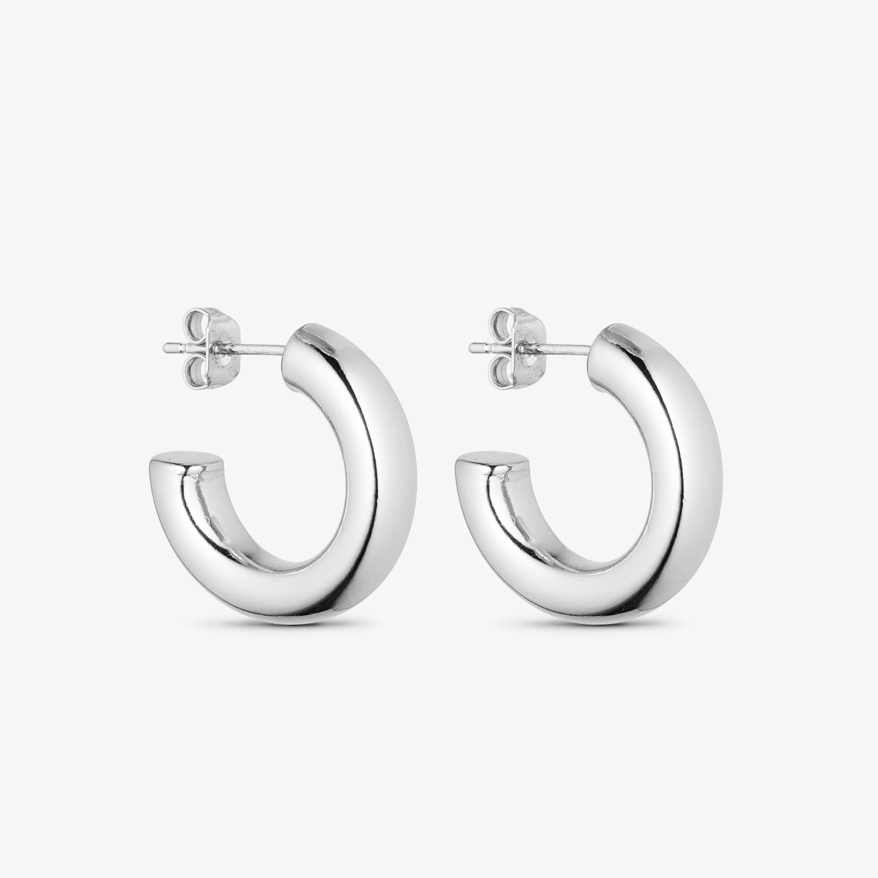 Zoe Hoop Earrings SMALL - Silver Plated