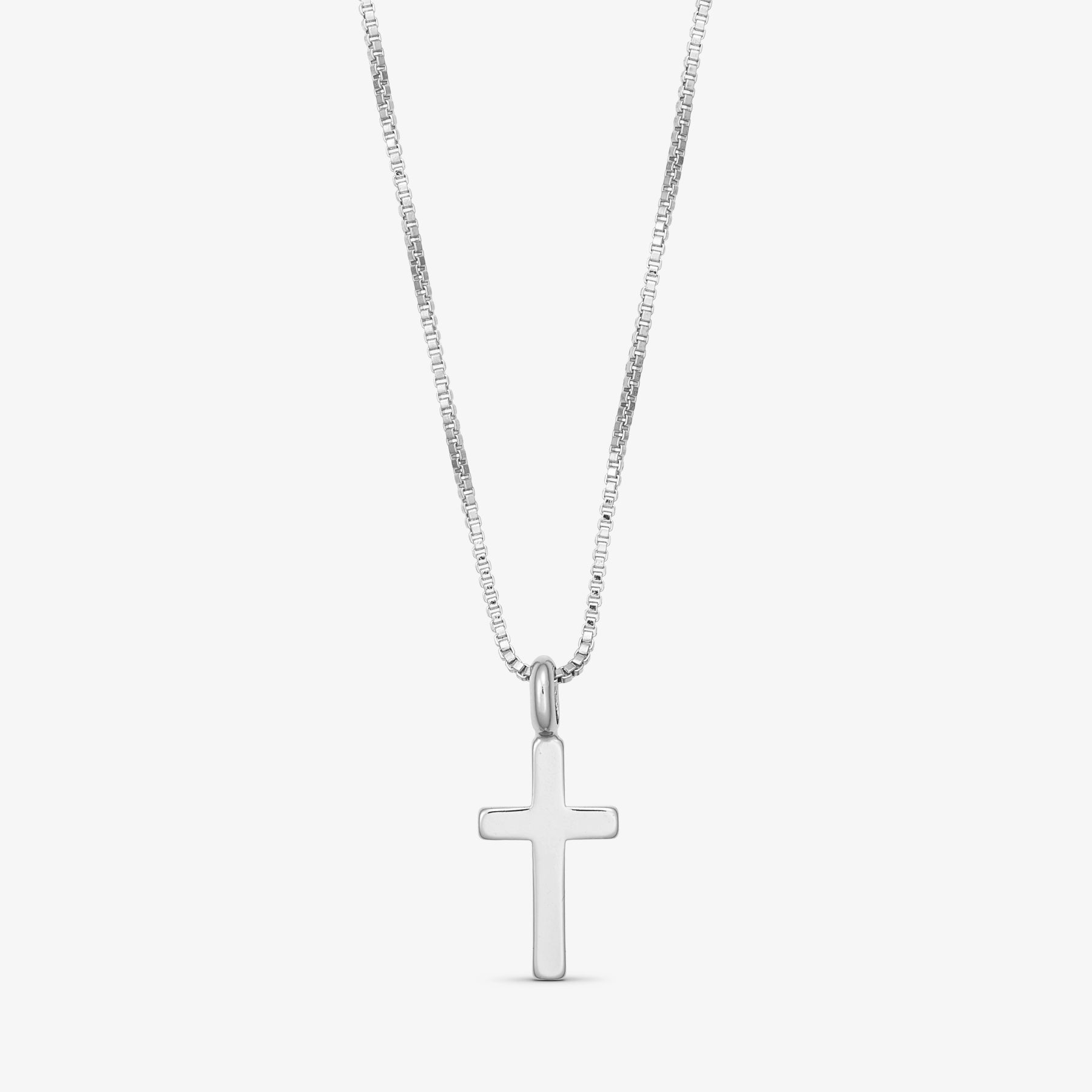 Gia Cross Necklace - Silver Plated